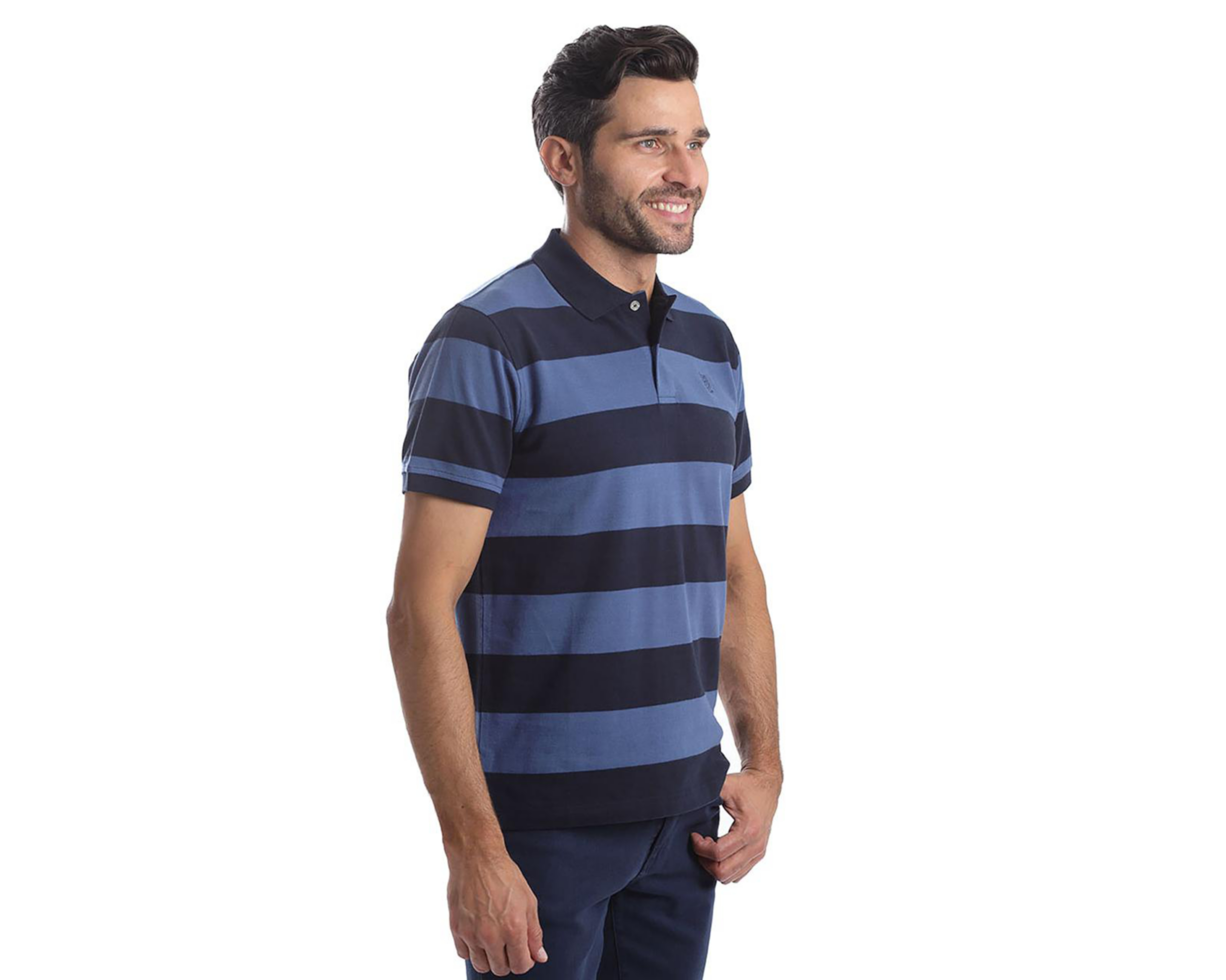Foto 3 pulgar | Playera Polo Chaps Azul para Hombre