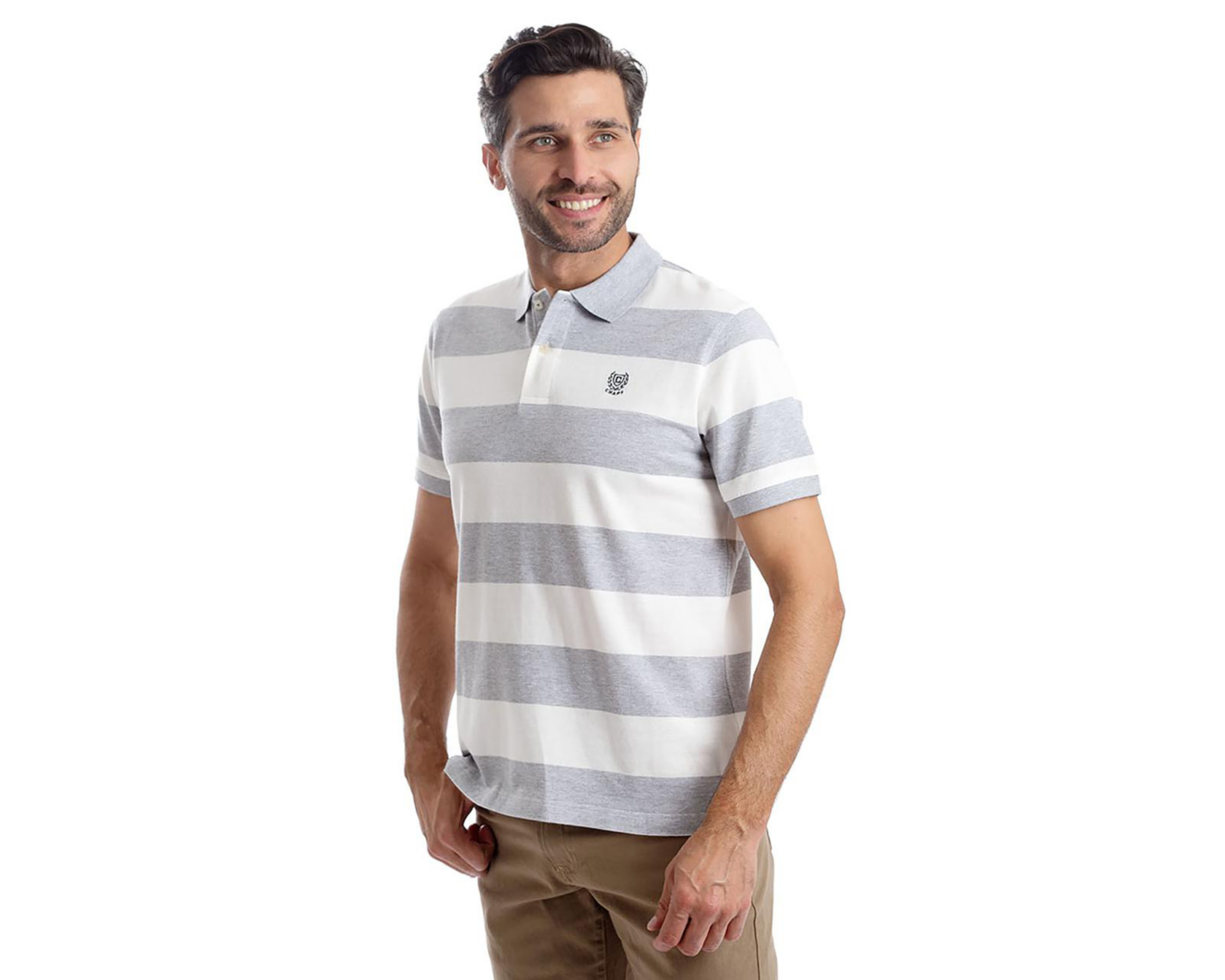 Foto 3 pulgar | Playera Polo Chaps Gris para Hombre