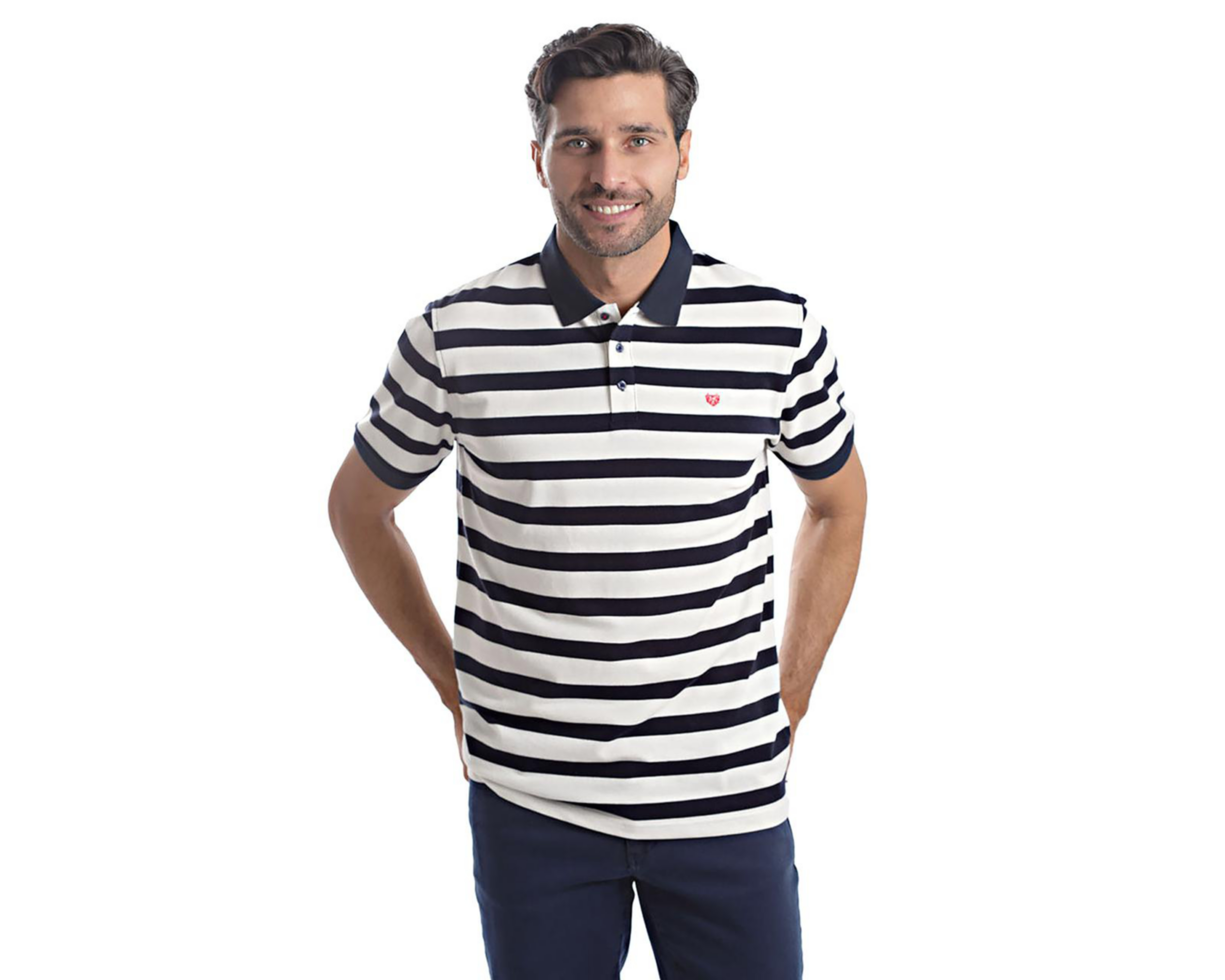 Foto 2 pulgar | Playera Polo Chaps Azul para Hombre