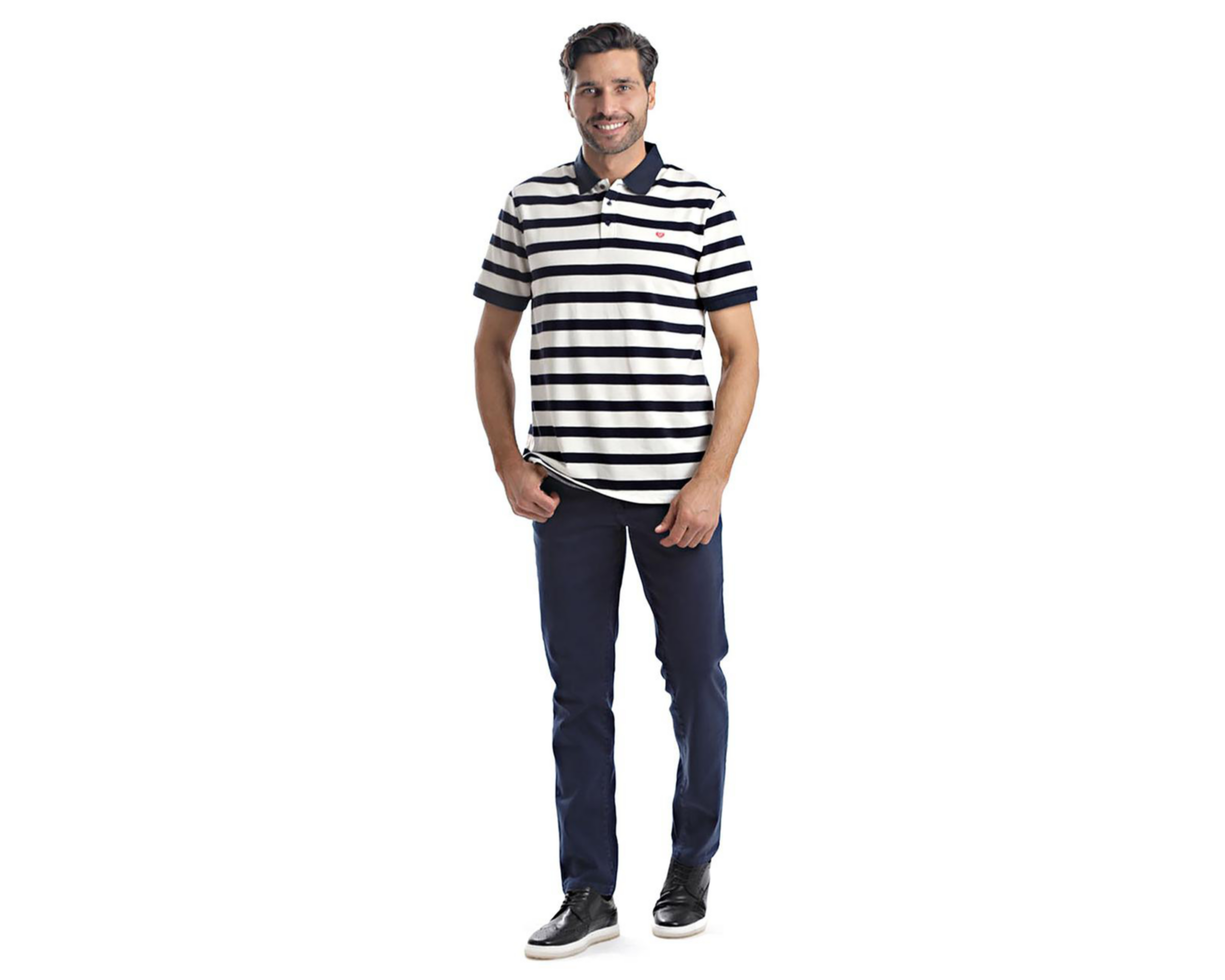 Foto 6 pulgar | Playera Polo Chaps Azul para Hombre