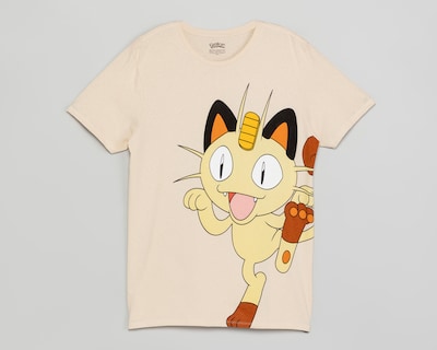 Foto 1 | Playera de Cuello Redondo Beige Pokémon para Hombre