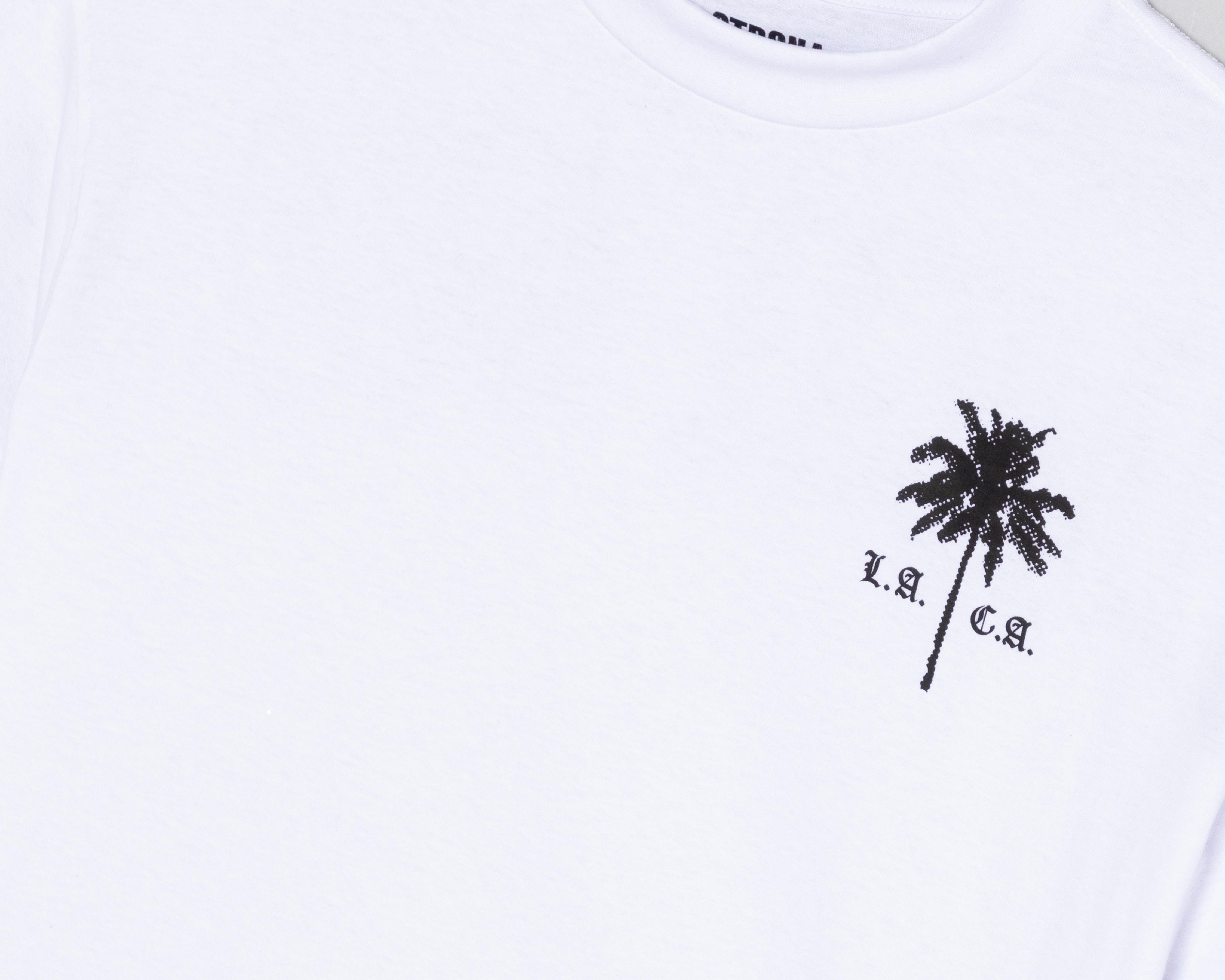 Foto 4 pulgar | Playera Cuello Redondo Strona Blanca para Hombre