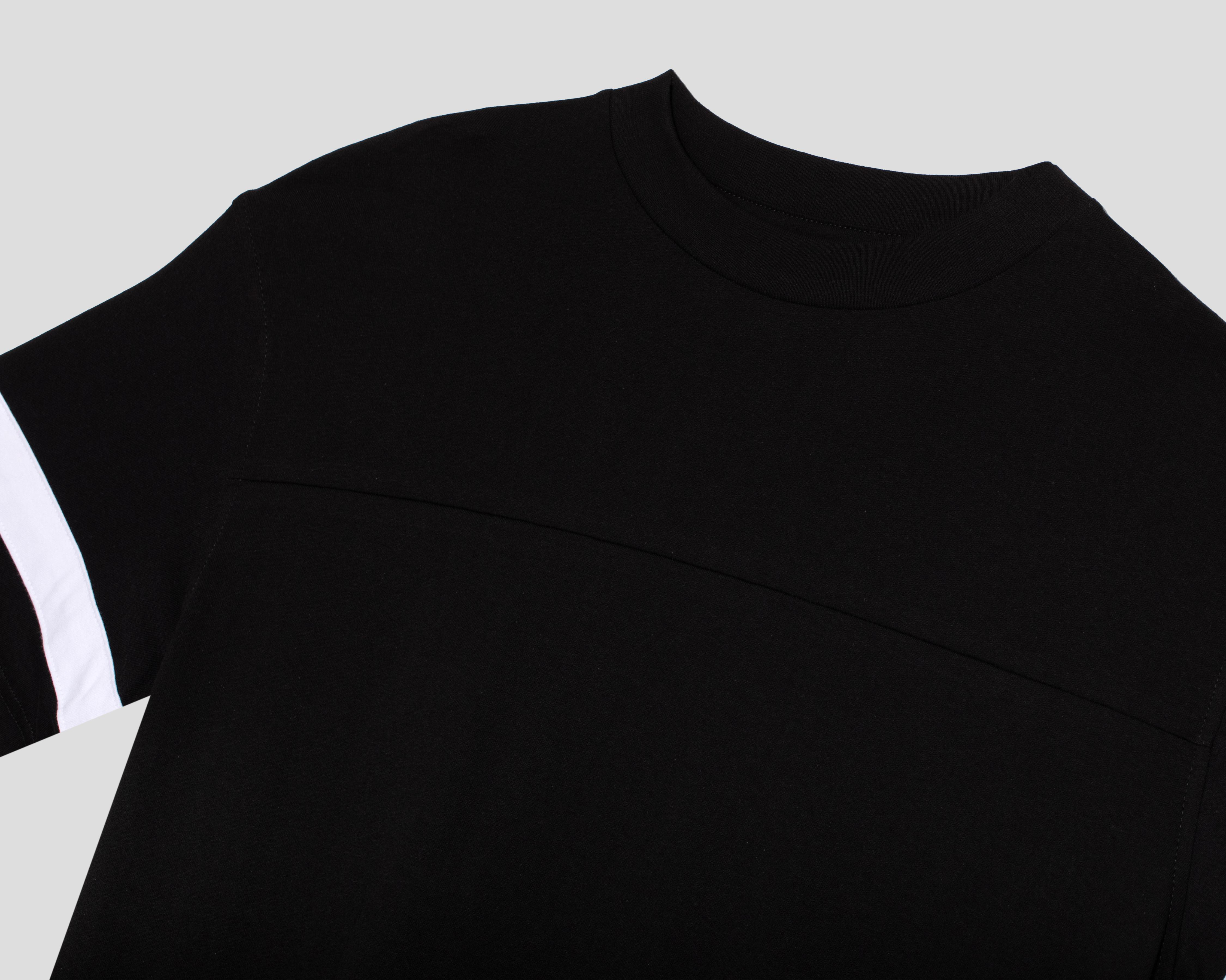 Foto 4 pulgar | Playera de Cuello Redondo Negra Strona para Hombre