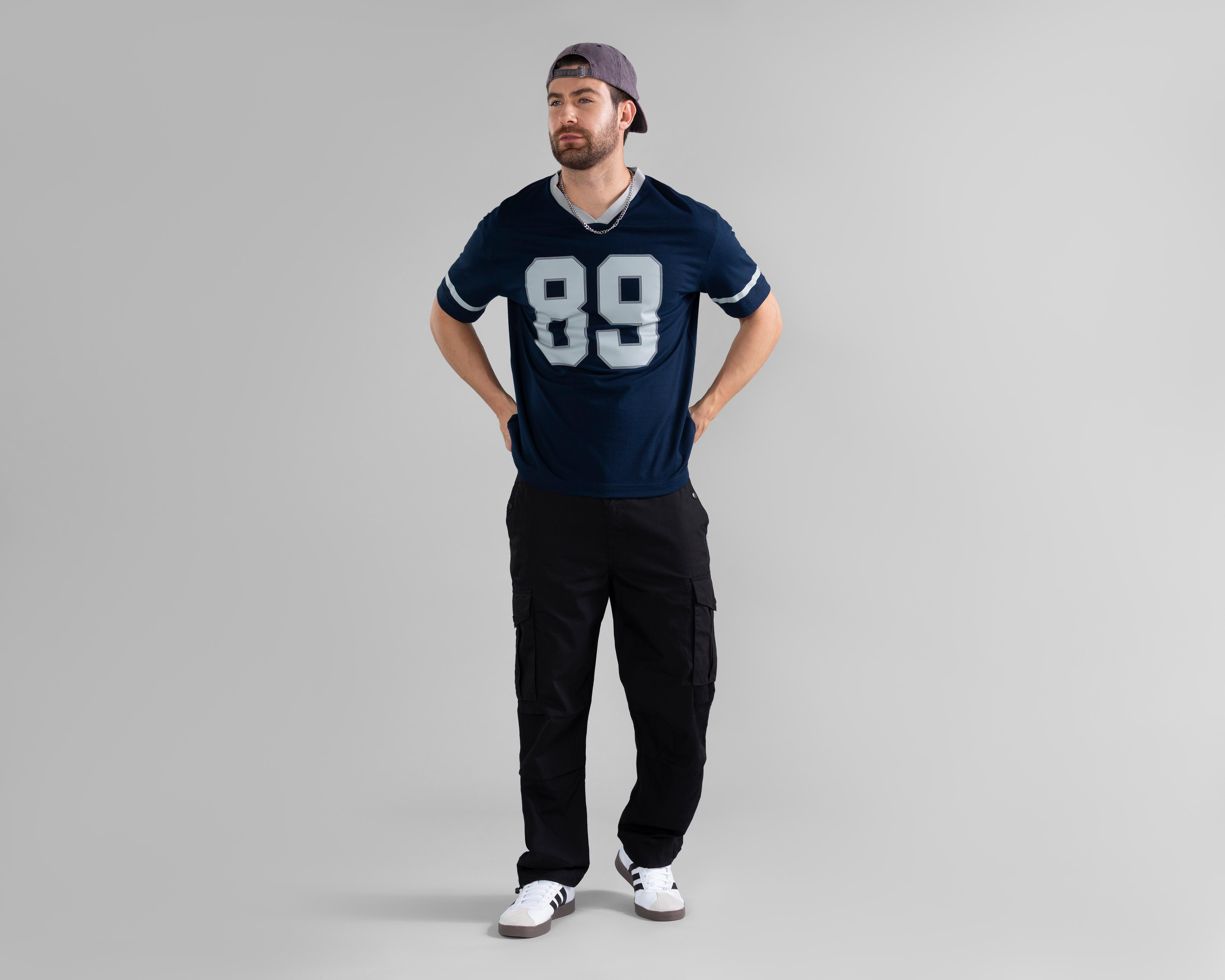 Foto 4 pulgar | Playera Strona Cuello V para Hombre