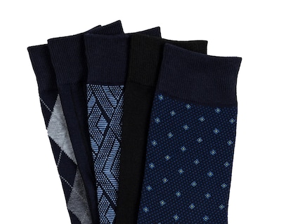Foto 2 | Calcetas de Vestir Wall Street para Hombre 5 Pares