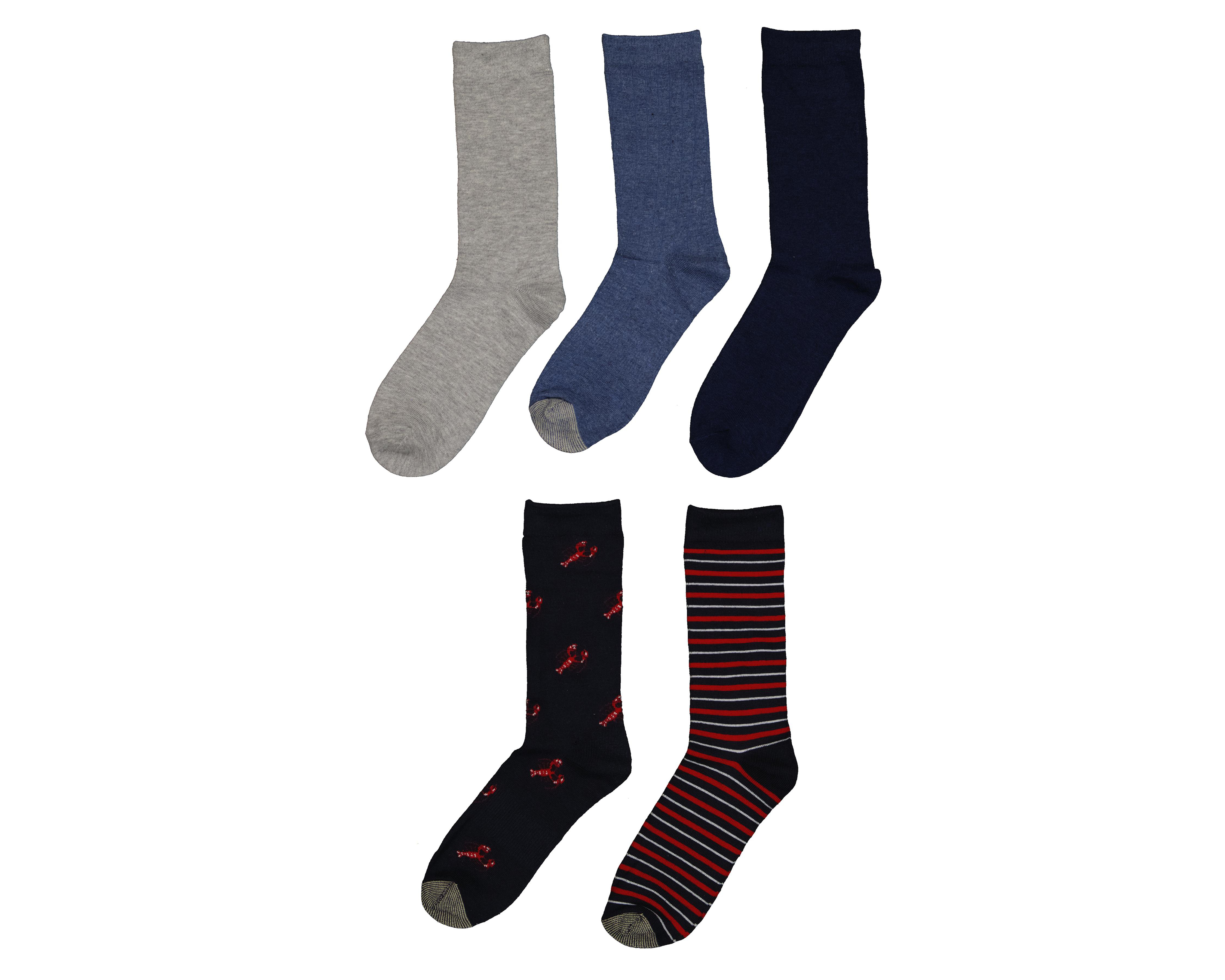 Calcetas de Vestir Wall Street para Hombre 5 Pares