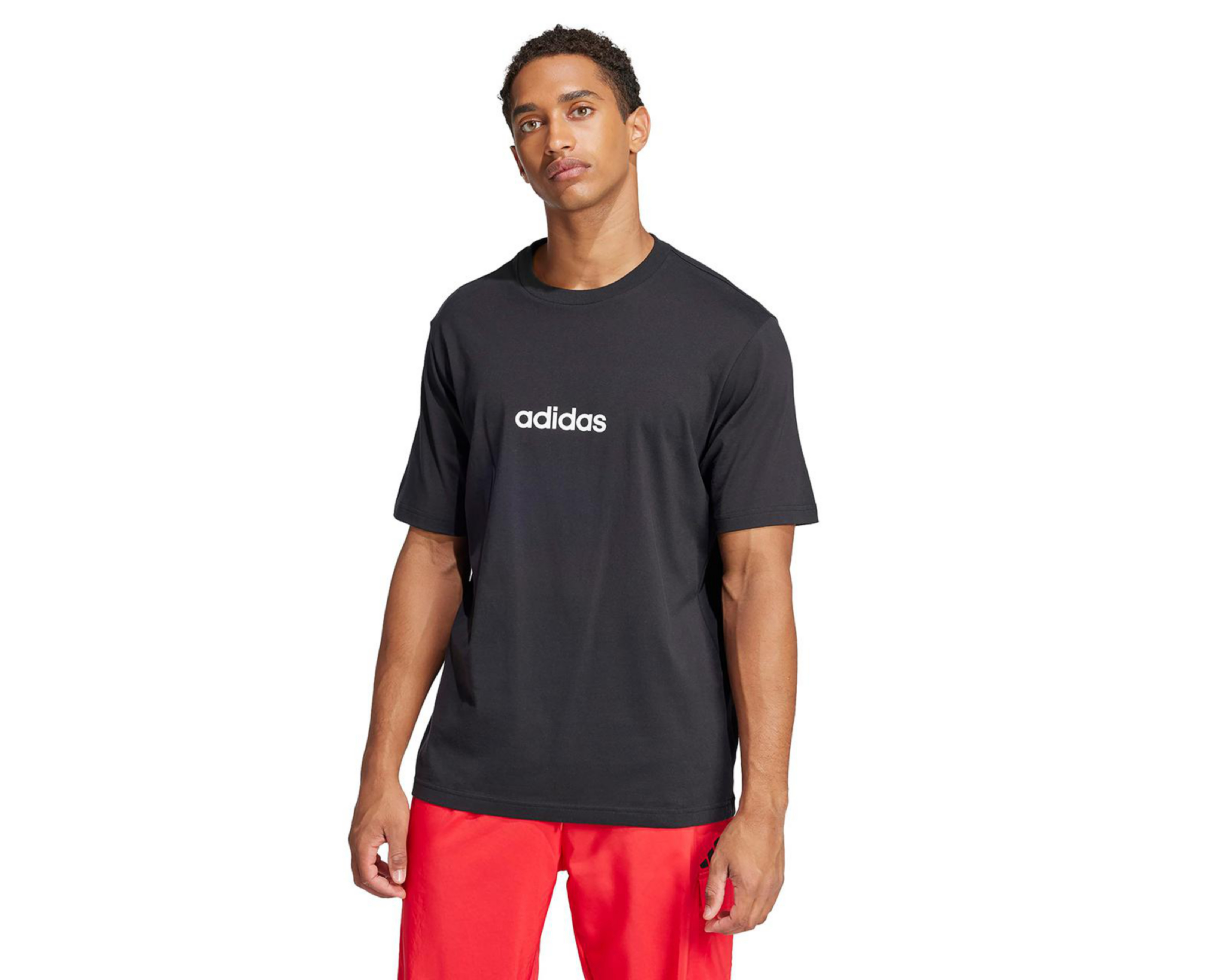 Foto 2 pulgar | Playera de Cuello Redondo Adidas Essentials Linear para Hombre