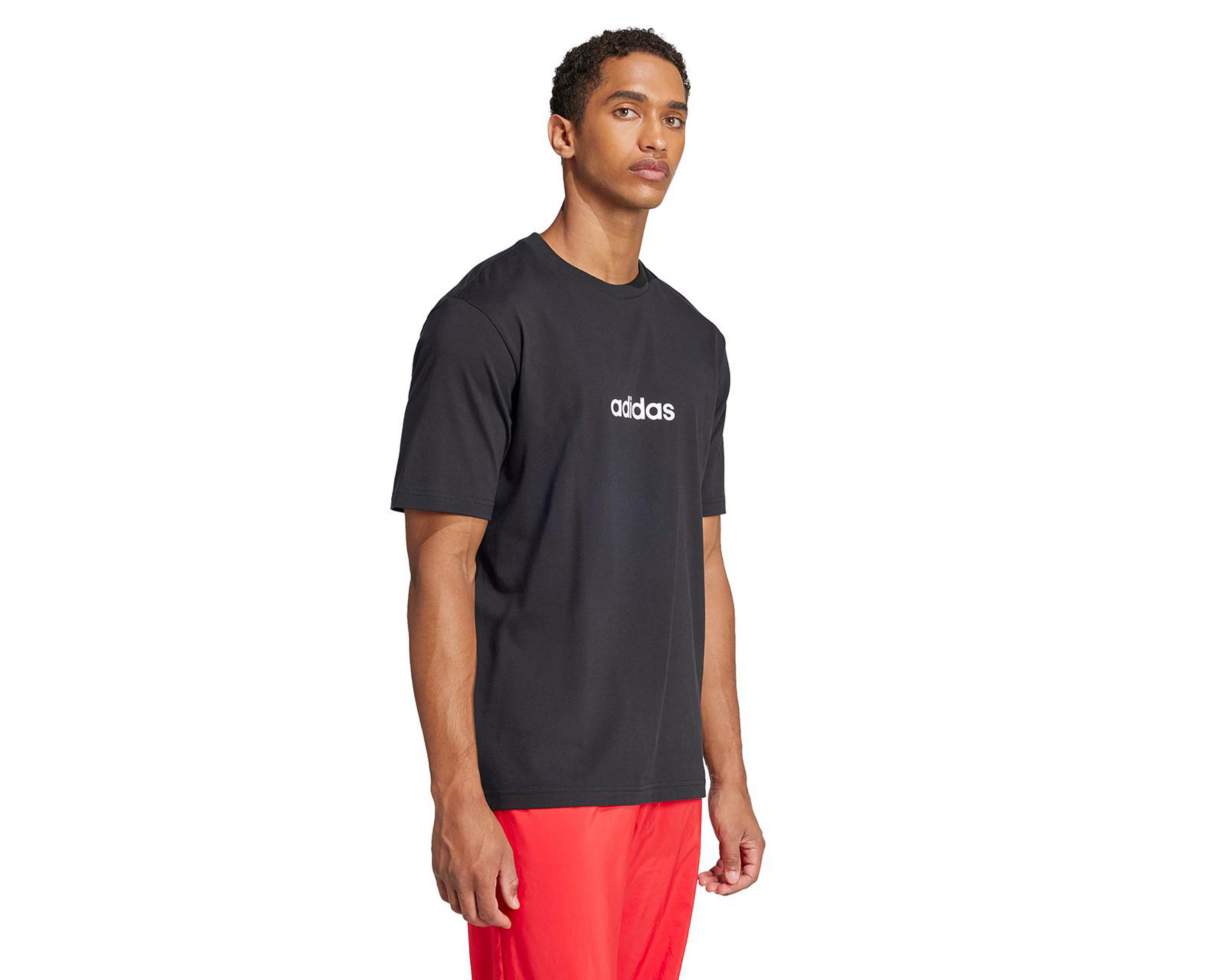 Foto 3 pulgar | Playera de Cuello Redondo Adidas Essentials Linear para Hombre