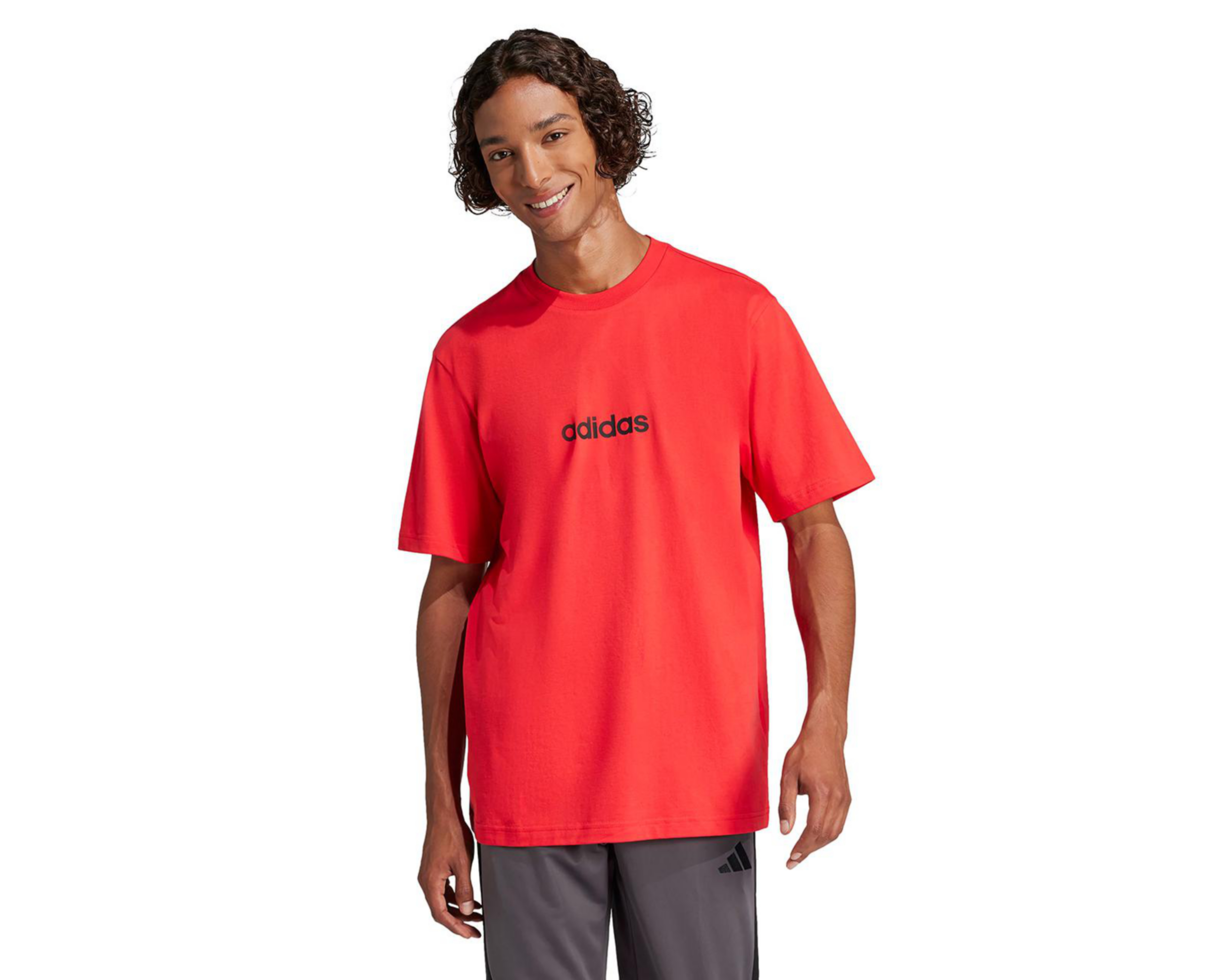 Foto 2 pulgar | Playera de Cuello Redondo Adidas Essentials Linear para Hombre
