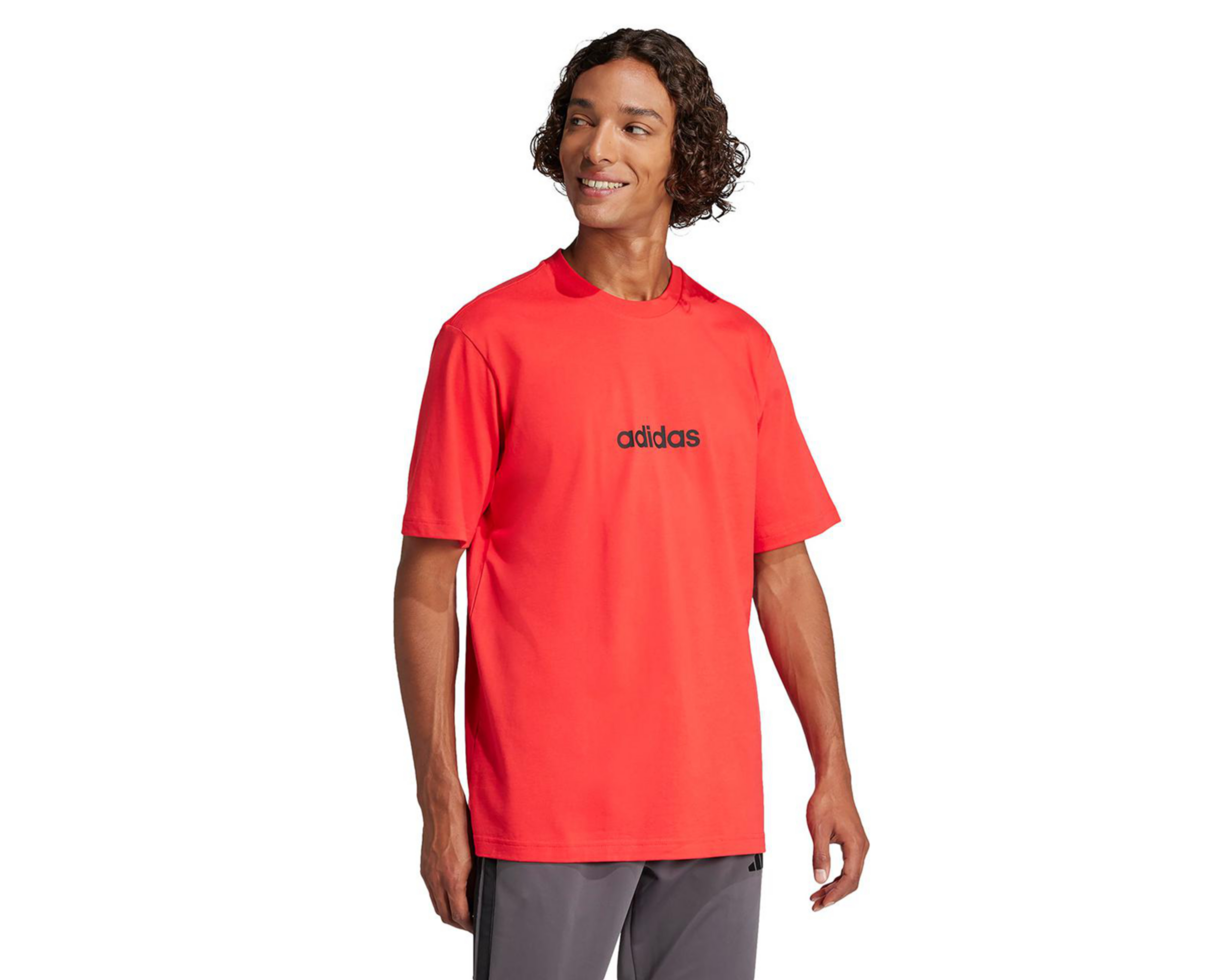 Foto 3 pulgar | Playera de Cuello Redondo Adidas Essentials Linear para Hombre