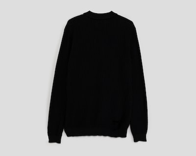 Foto 2 | Playera Polo Porto Sur Manga Larga Negra para Hombre
