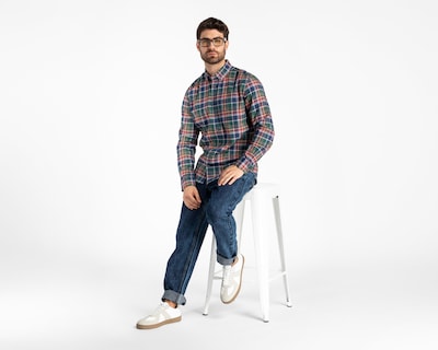 Foto 2 | Camisa Casual de Algodón Refill Regular a Cuadros para Hombre