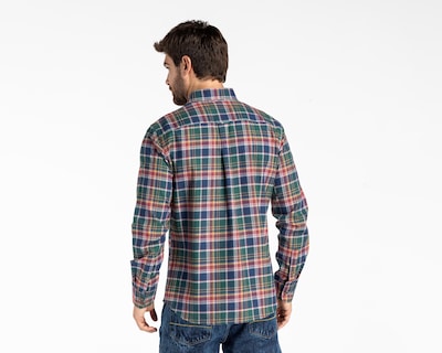 Foto 3 | Camisa Casual de Algodón Refill Regular a Cuadros para Hombre