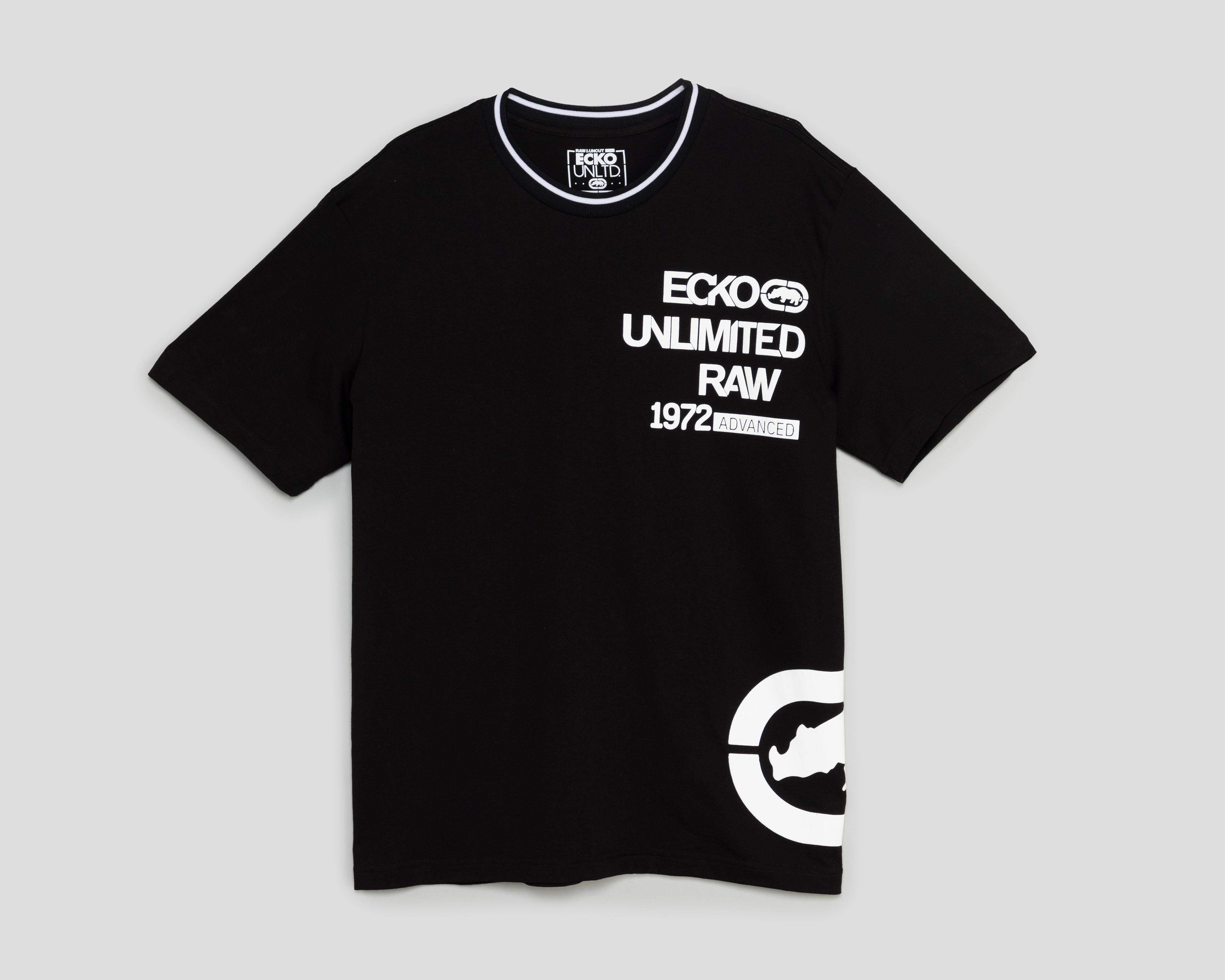 Playera de Cuello Redondo Negra Ecko Unltd. para Hombre