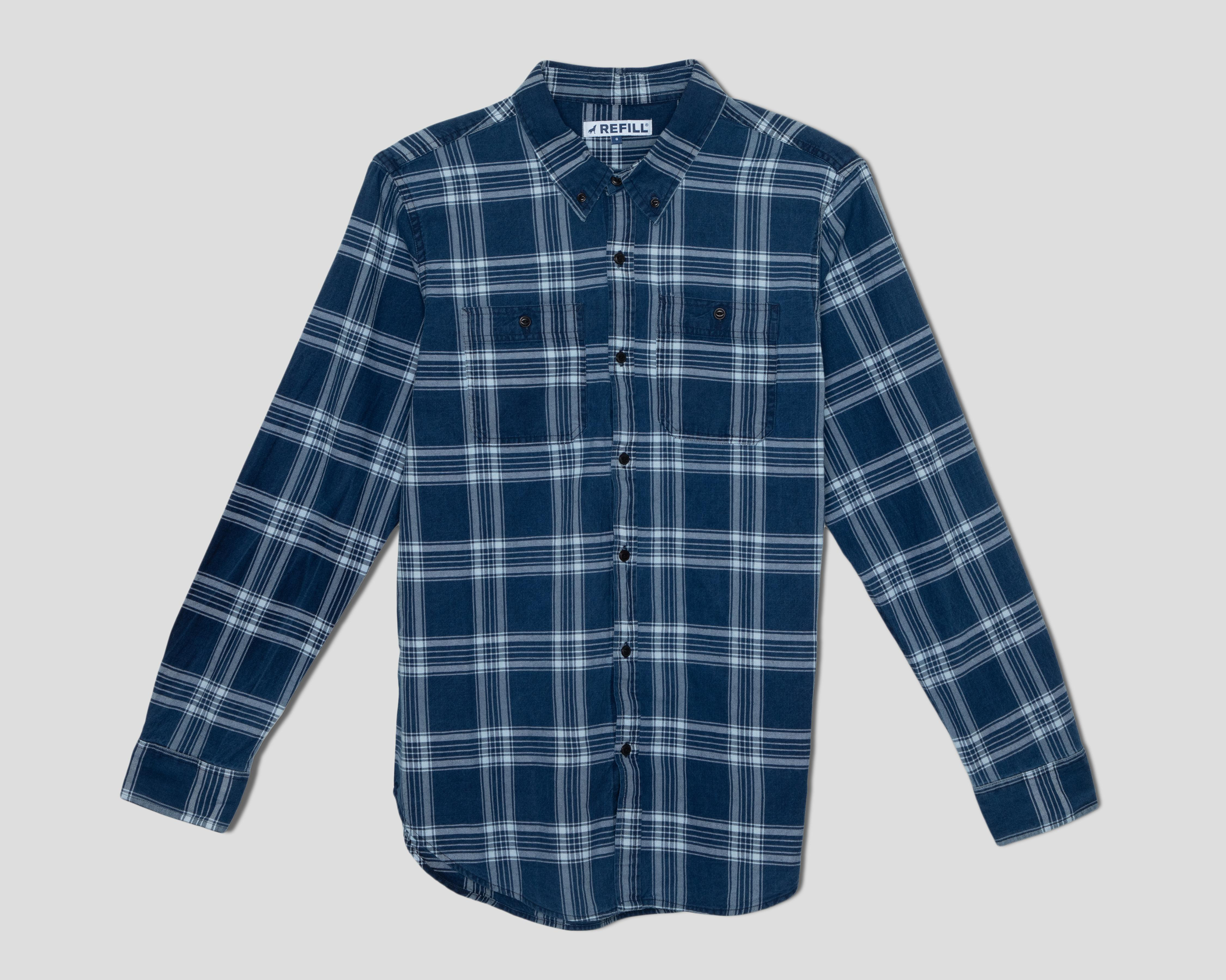 Foto 2 pulgar | Camisa Casual de Algodón Refill Regular a Cuadros para Hombre