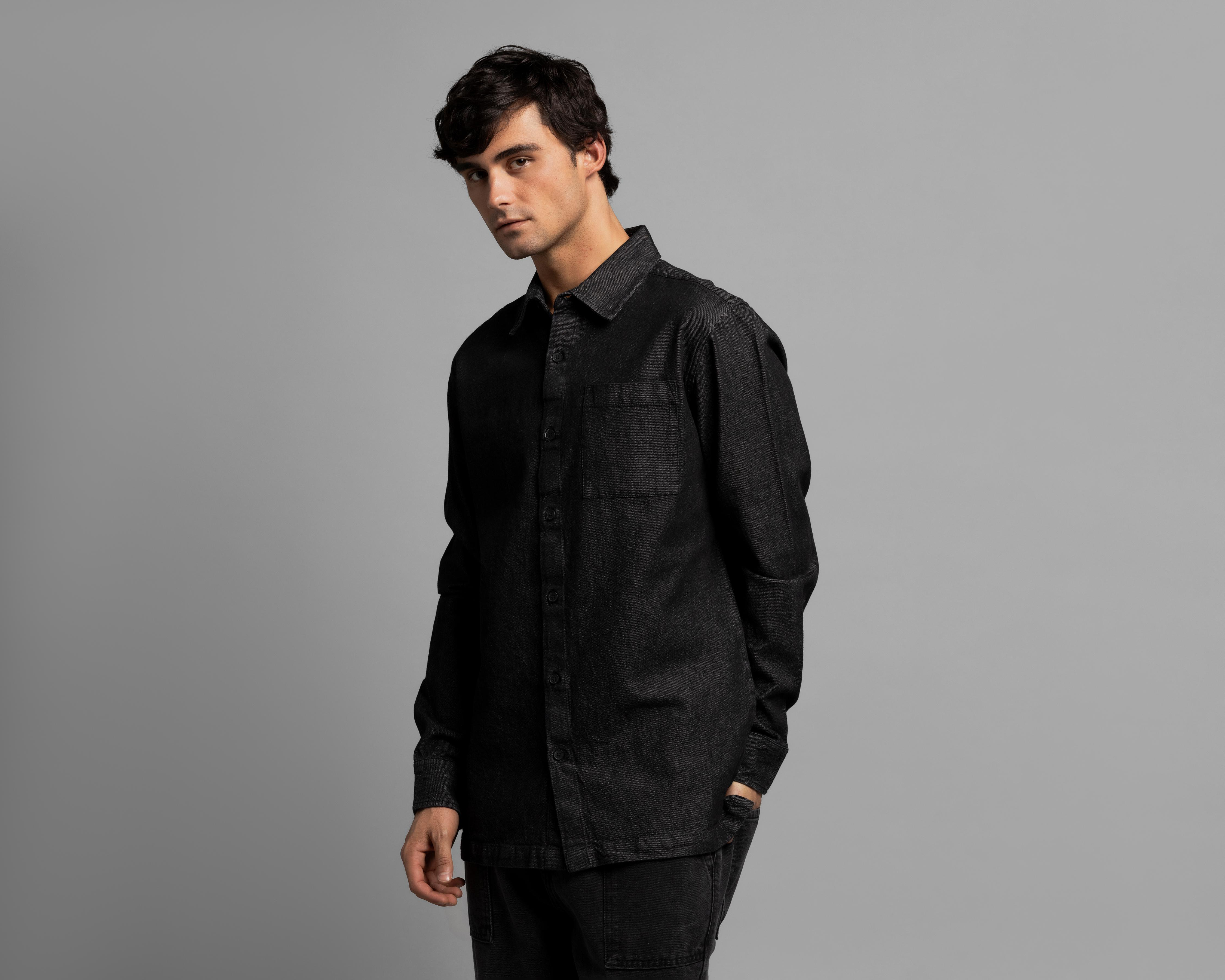 Foto 2 pulgar | Camisa Casual de Algodón Strona Regular Fit Lisa para Hombre