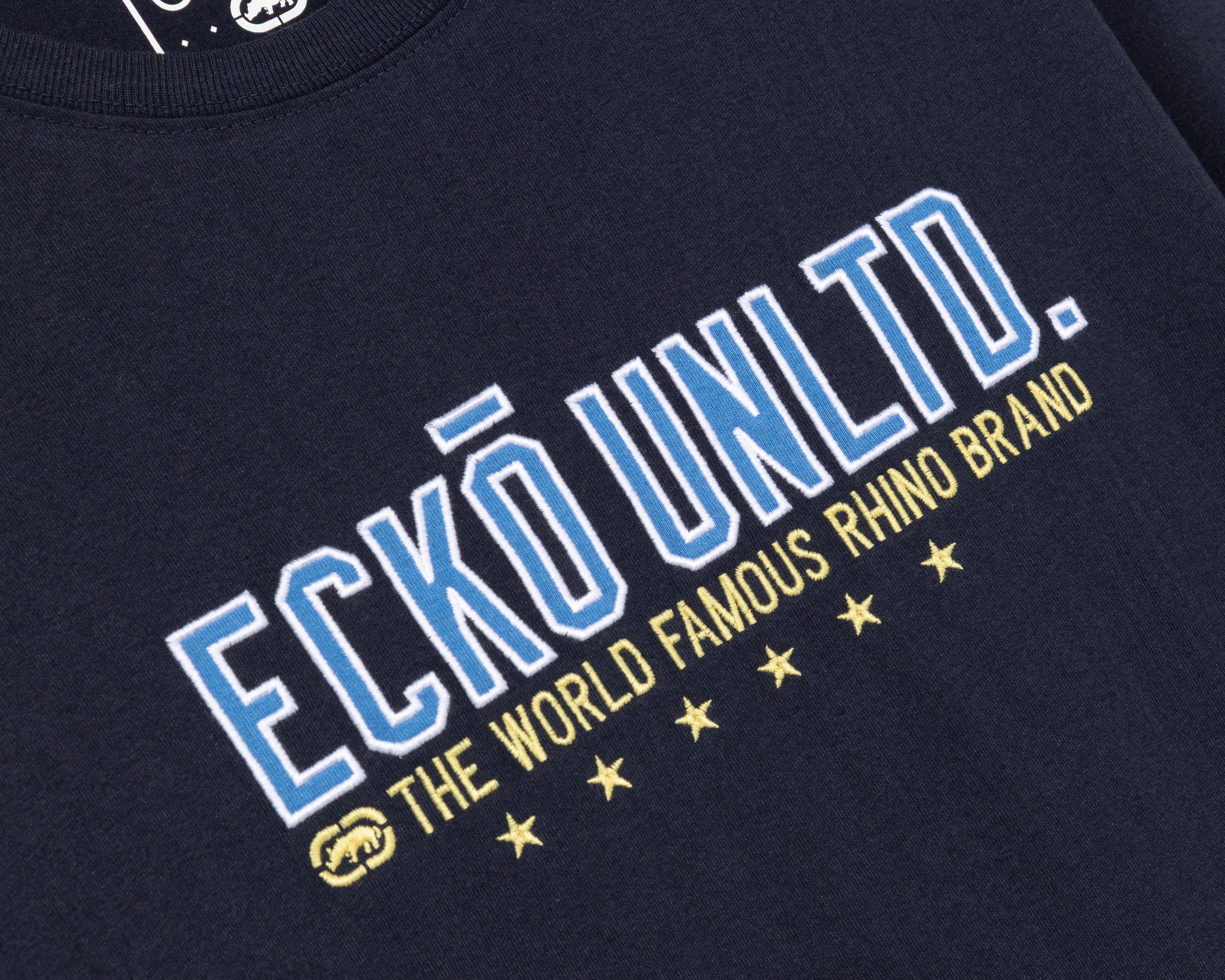 Foto 4 pulgar | Playera de Cuello Redondo Azul Ecko Unltd. para Hombre