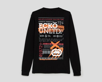 Foto 2 | Playera de Cuello Redondo Manga Larga Negra Ecko Unltd. para Hombre