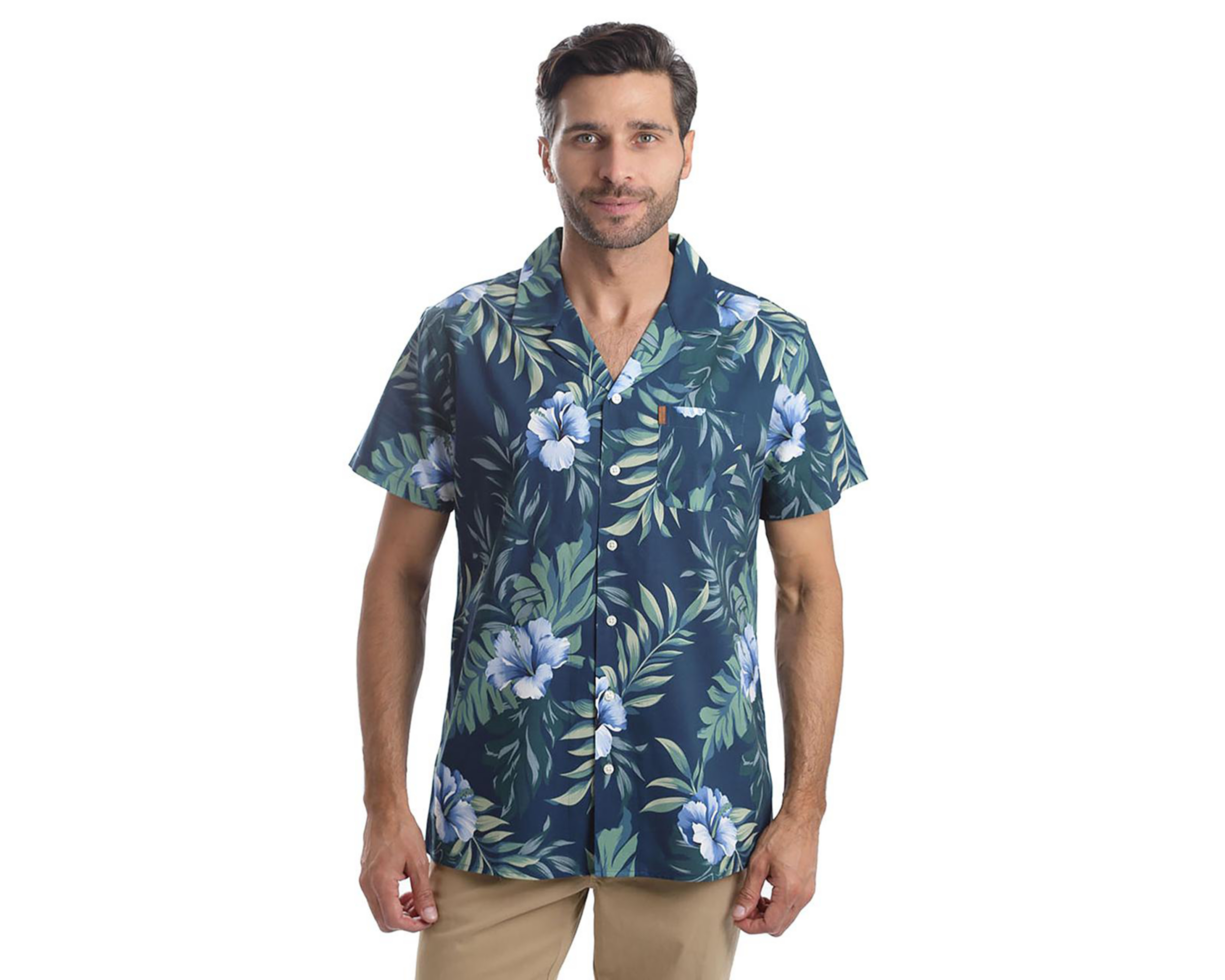 Foto 2 pulgar | Camisa Casual Chaps Slim Fit Estampada para Hombre
