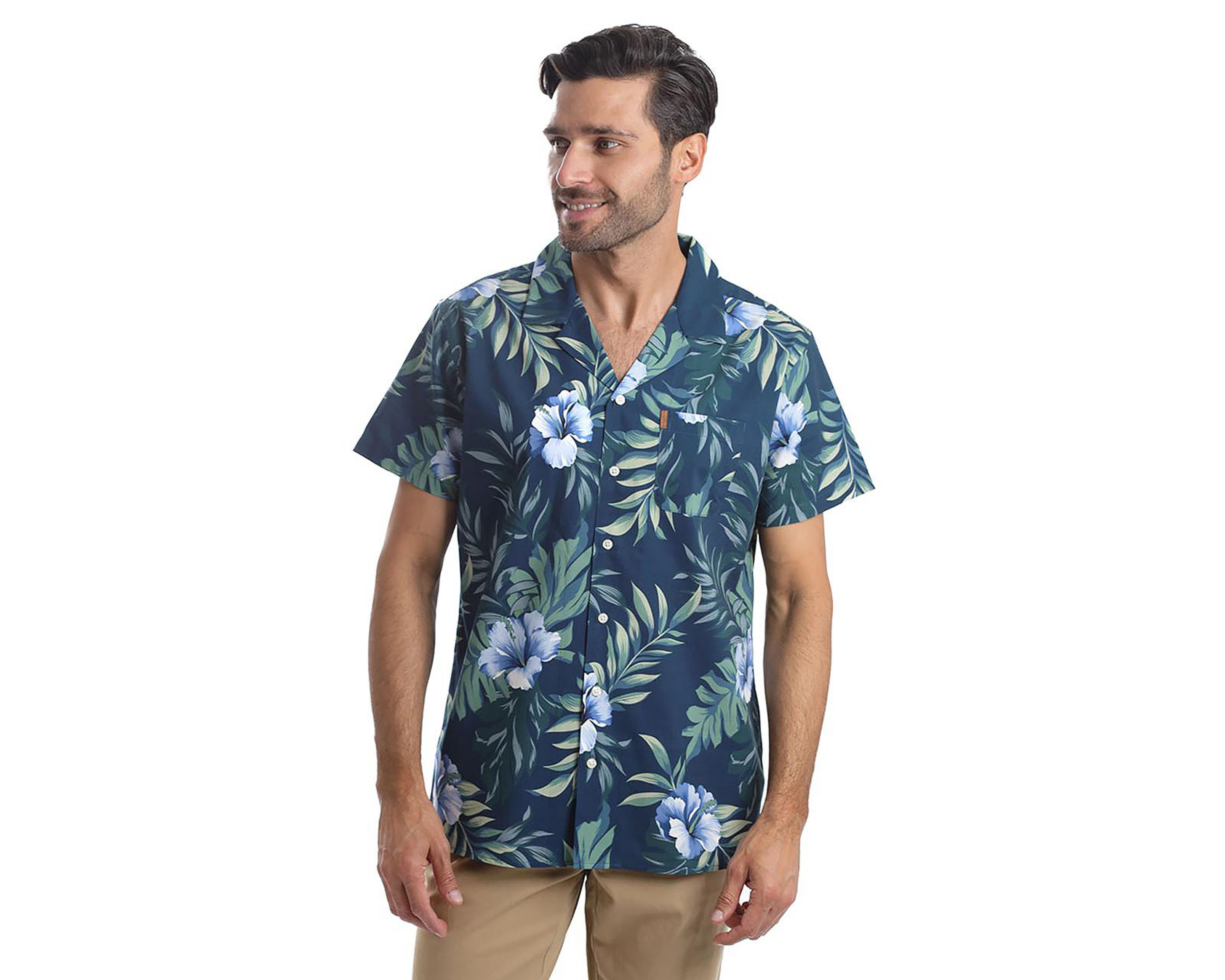 Foto 3 pulgar | Camisa Casual Chaps Slim Fit Estampada para Hombre