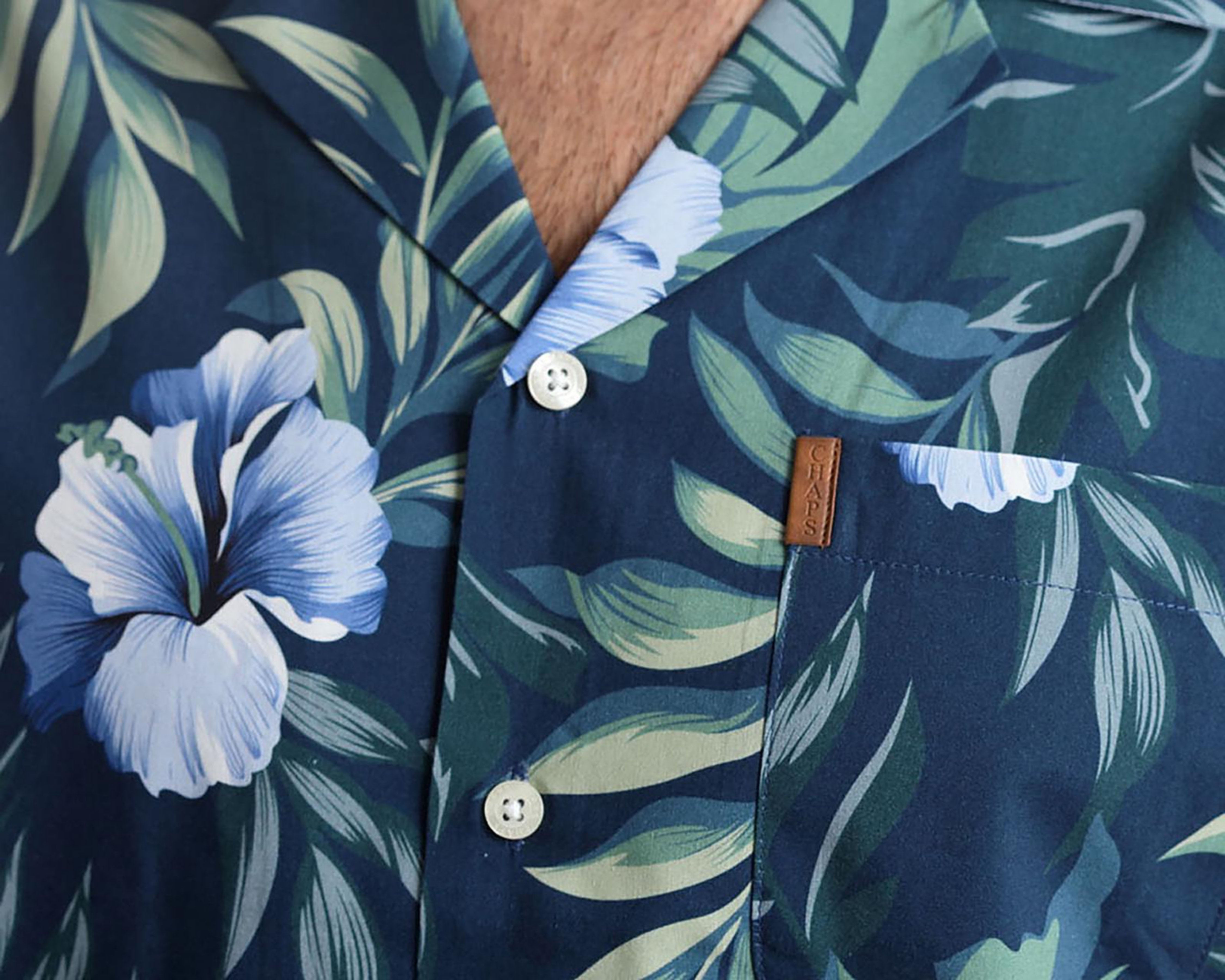 Foto 5 pulgar | Camisa Casual Chaps Slim Fit Estampada para Hombre