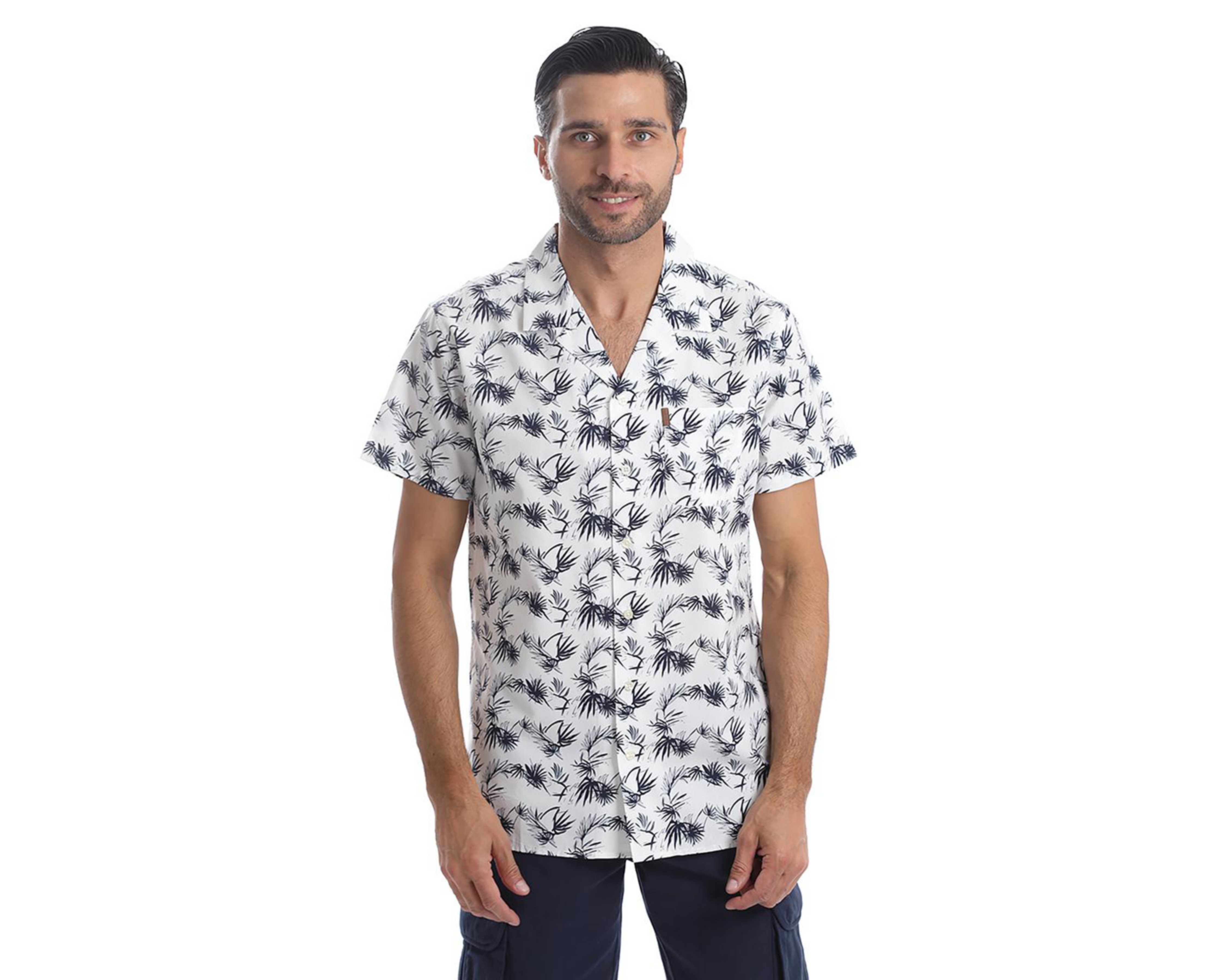 Foto 2 pulgar | Camisa Casual Chaps Slim Fit Full Print para Hombre