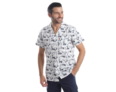 Foto 2 | Camisa Casual Chaps Slim Fit Full Print para Hombre