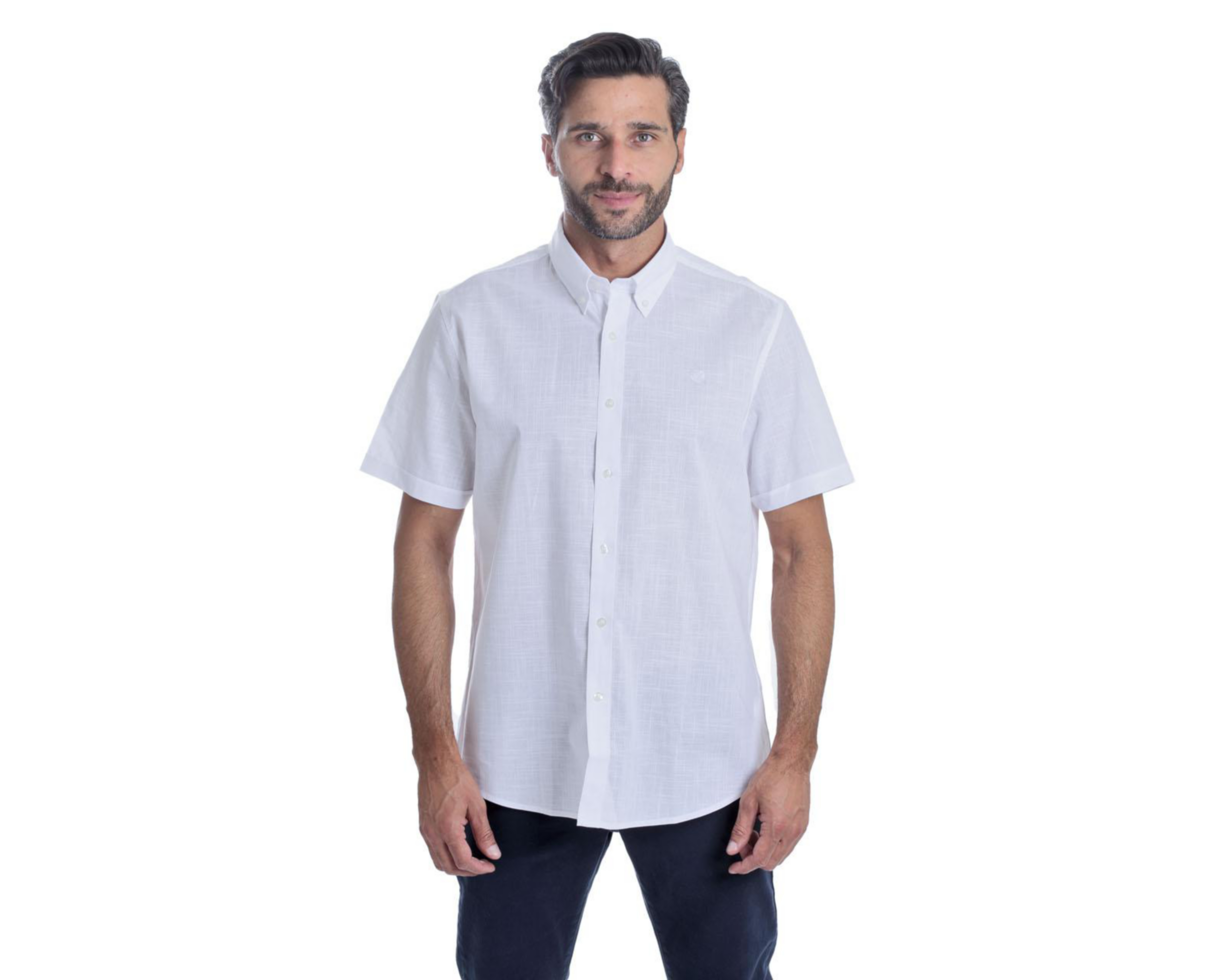Foto 2 pulgar | Camisa Casual de Algodón Chaps Slim Fit para Hombre