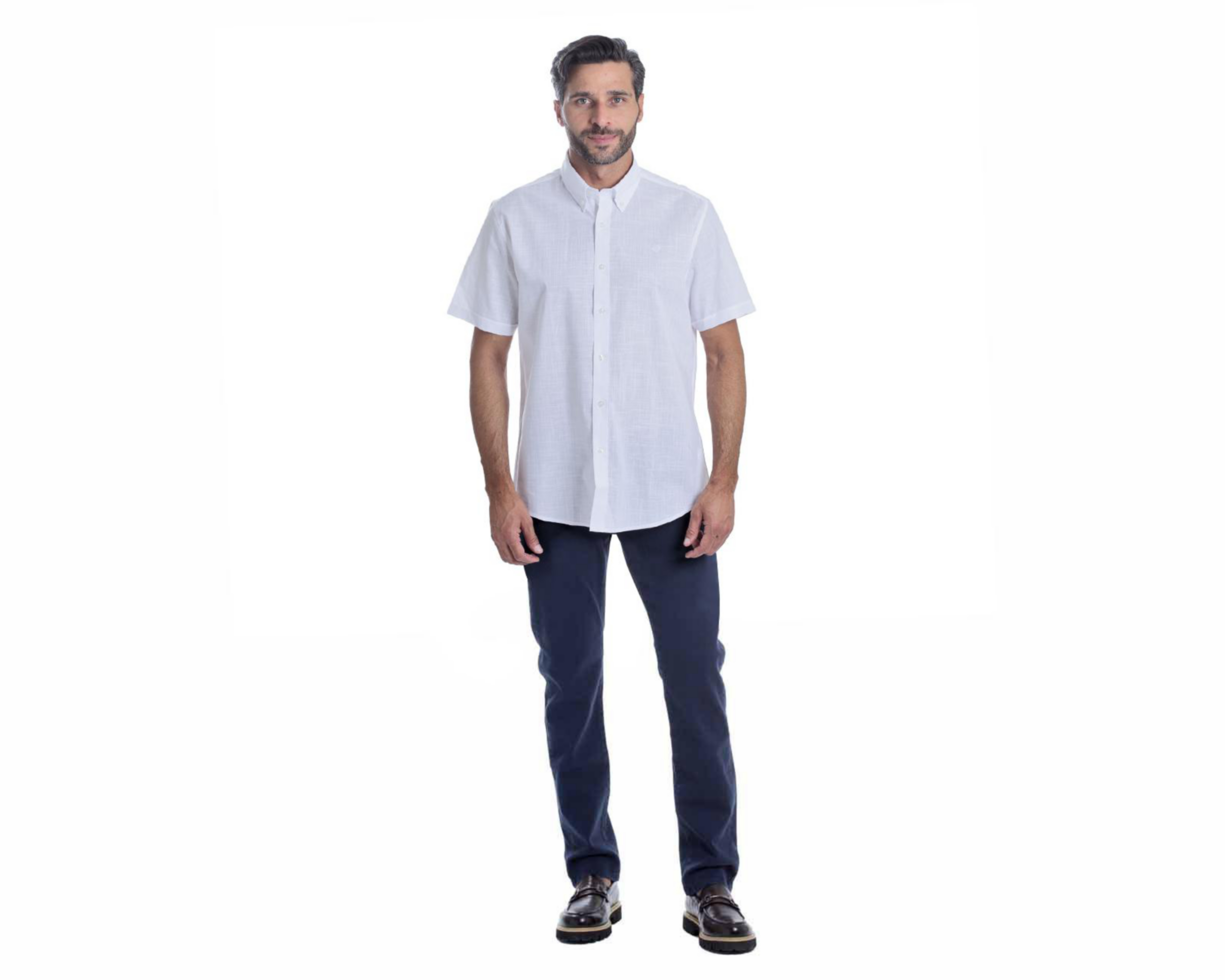 Foto 6 pulgar | Camisa Casual de Algodón Chaps Slim Fit para Hombre