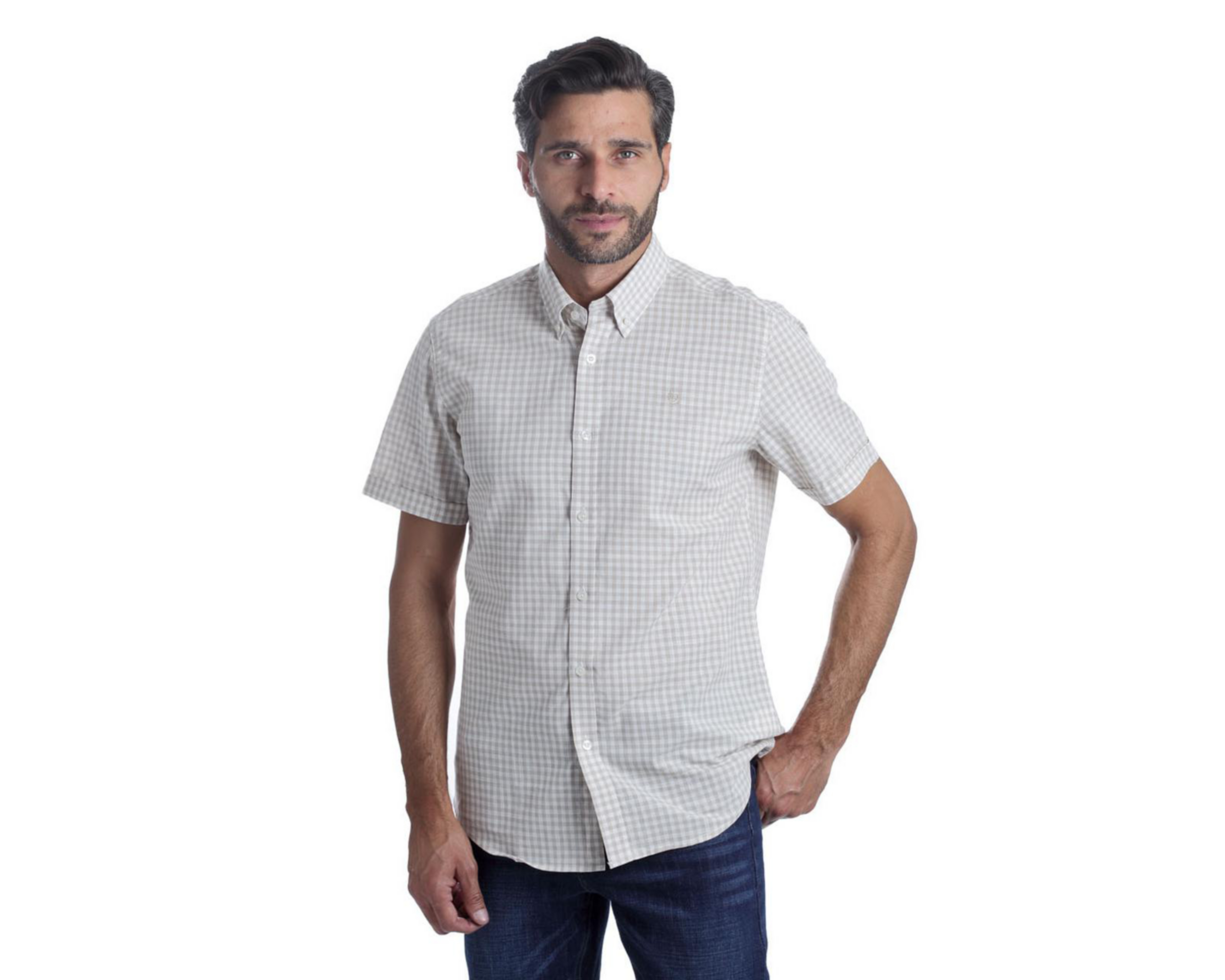 Foto 2 pulgar | Camisa Casual de Algodón Chaps Slim Fit para Hombre