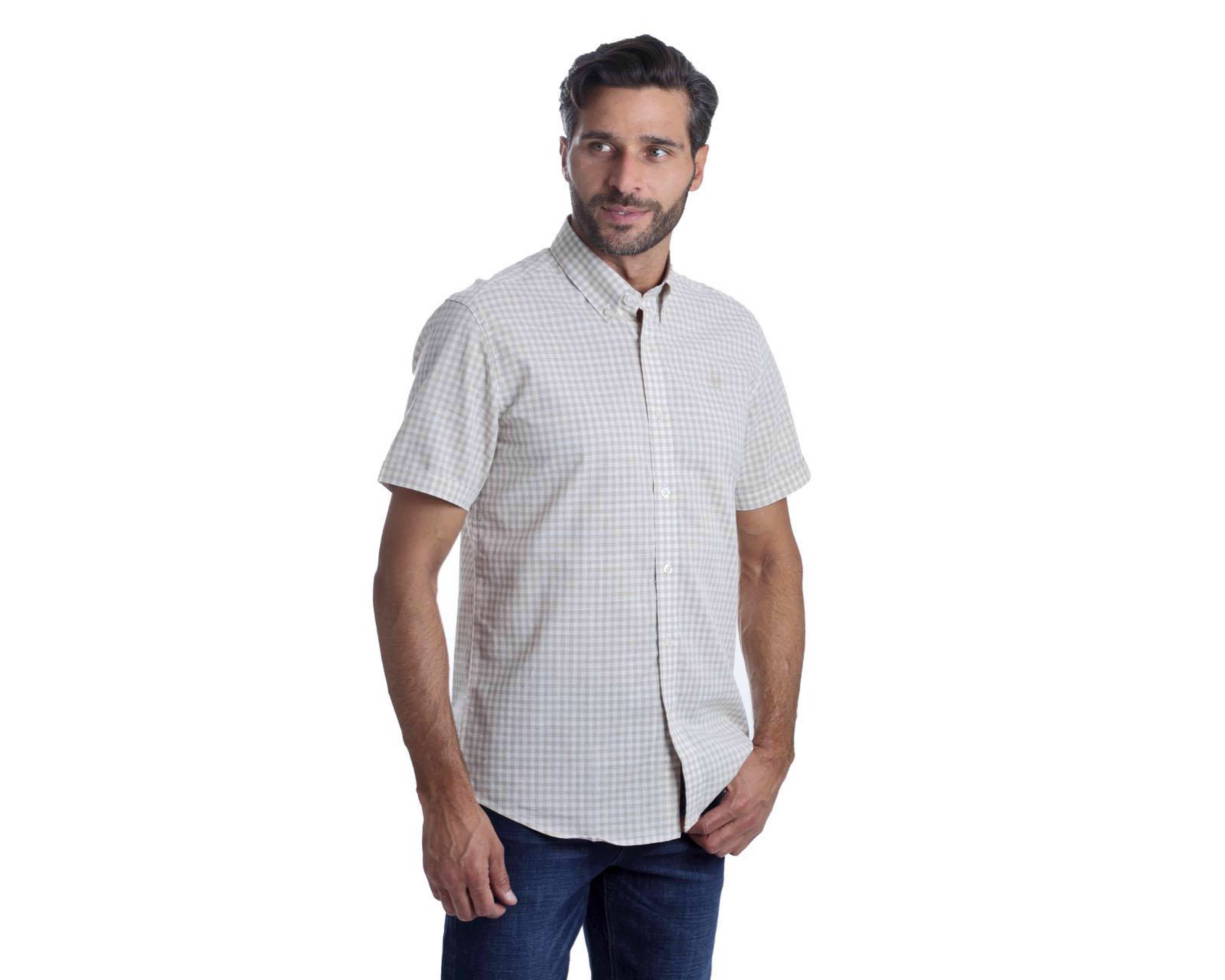 Foto 3 pulgar | Camisa Casual de Algodón Chaps Slim Fit para Hombre