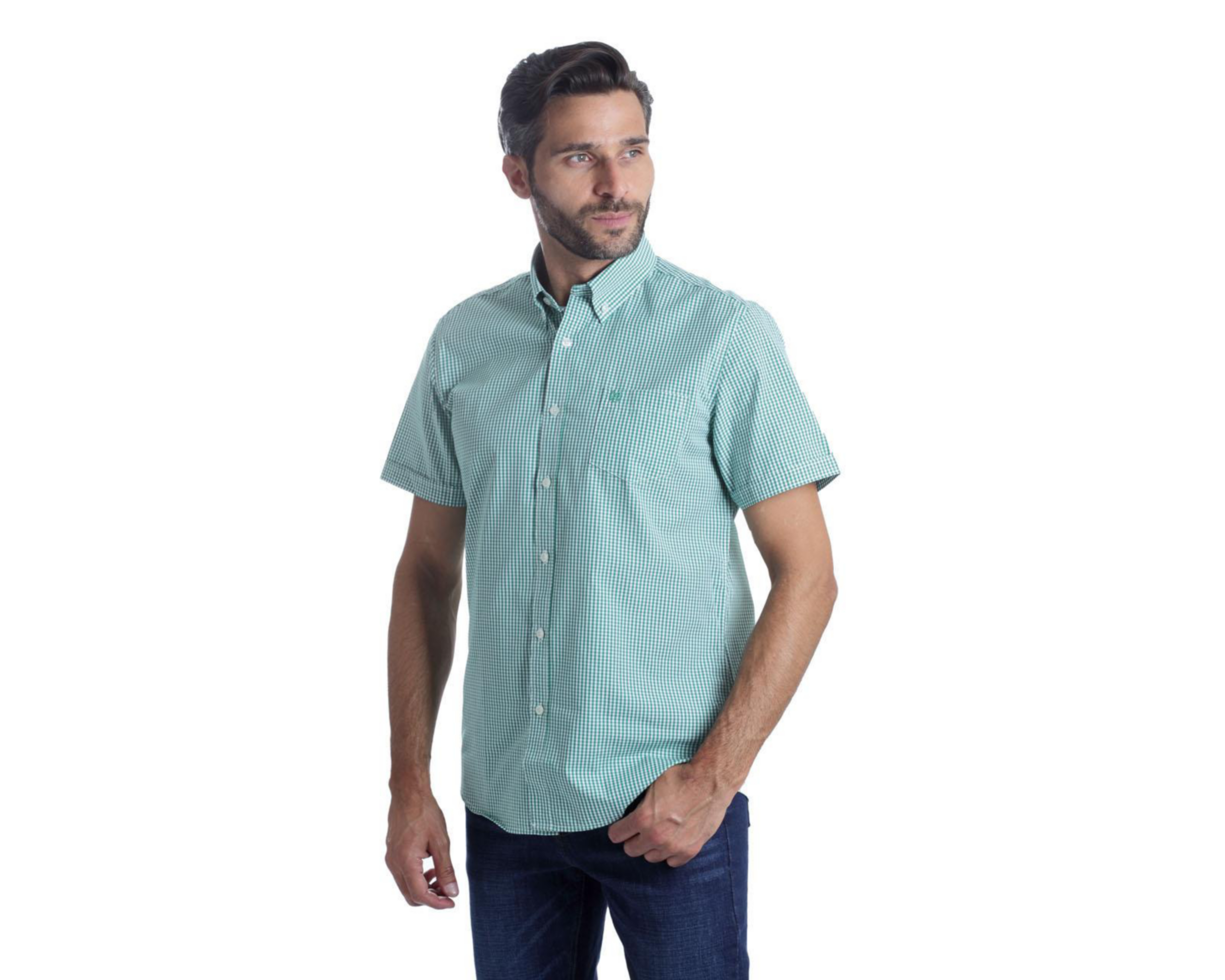 Foto 3 pulgar | Camisa Casual de Algodón Chaps Slim Fit a Cuadros para Hombre