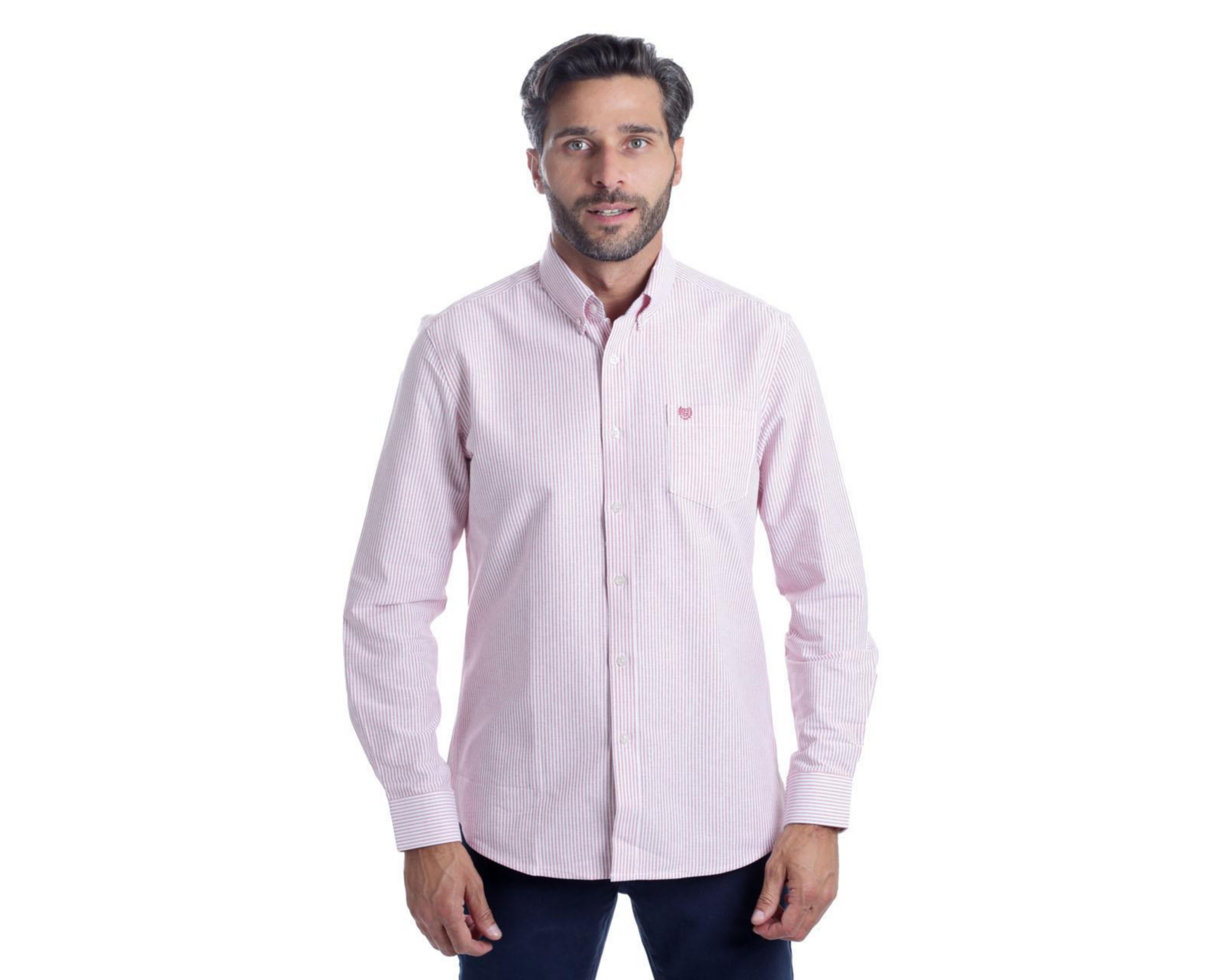 Foto 2 pulgar | Camisa Casual Chaps Slim Fit a Rayas para Hombre