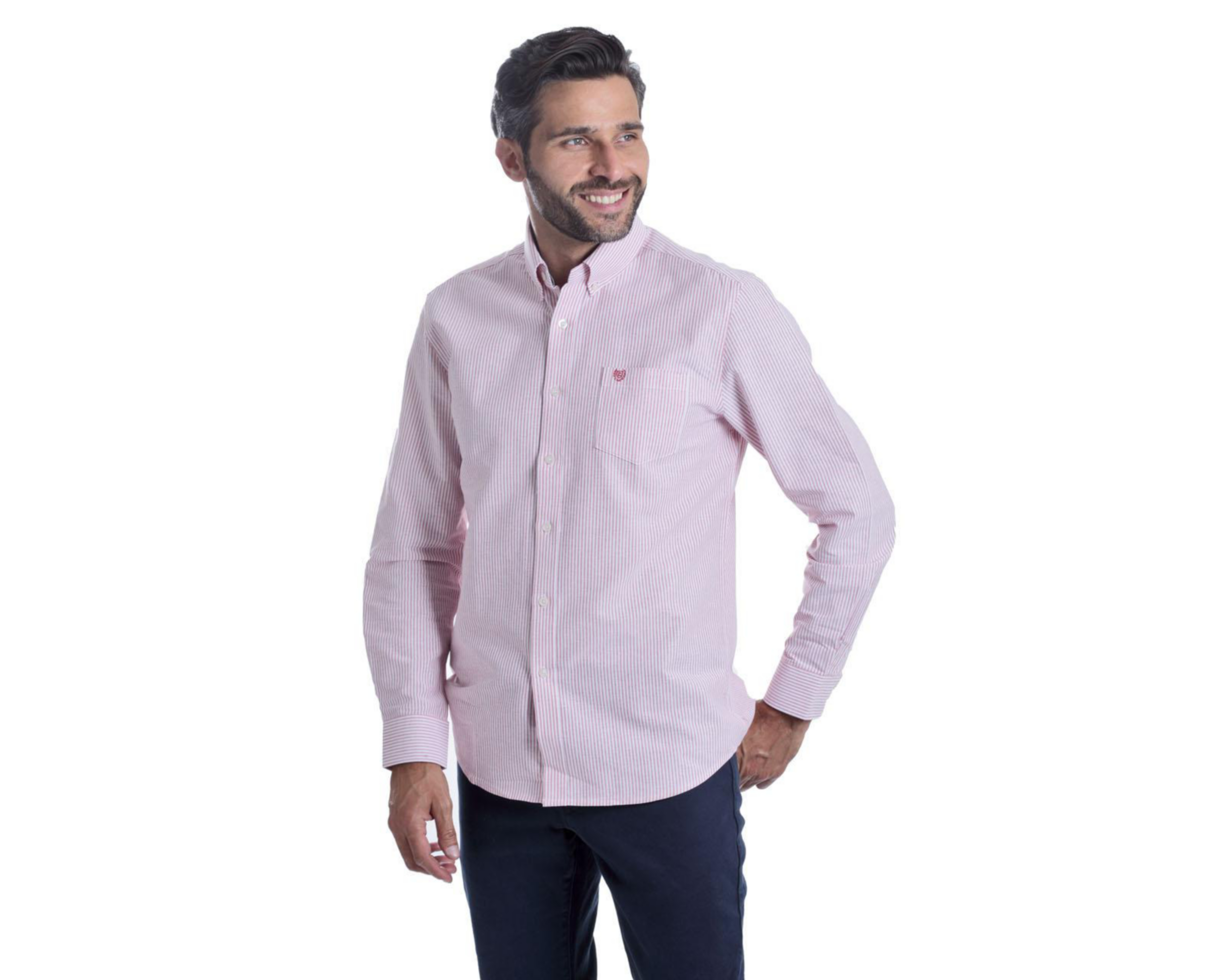 Foto 3 pulgar | Camisa Casual Chaps Slim Fit a Rayas para Hombre