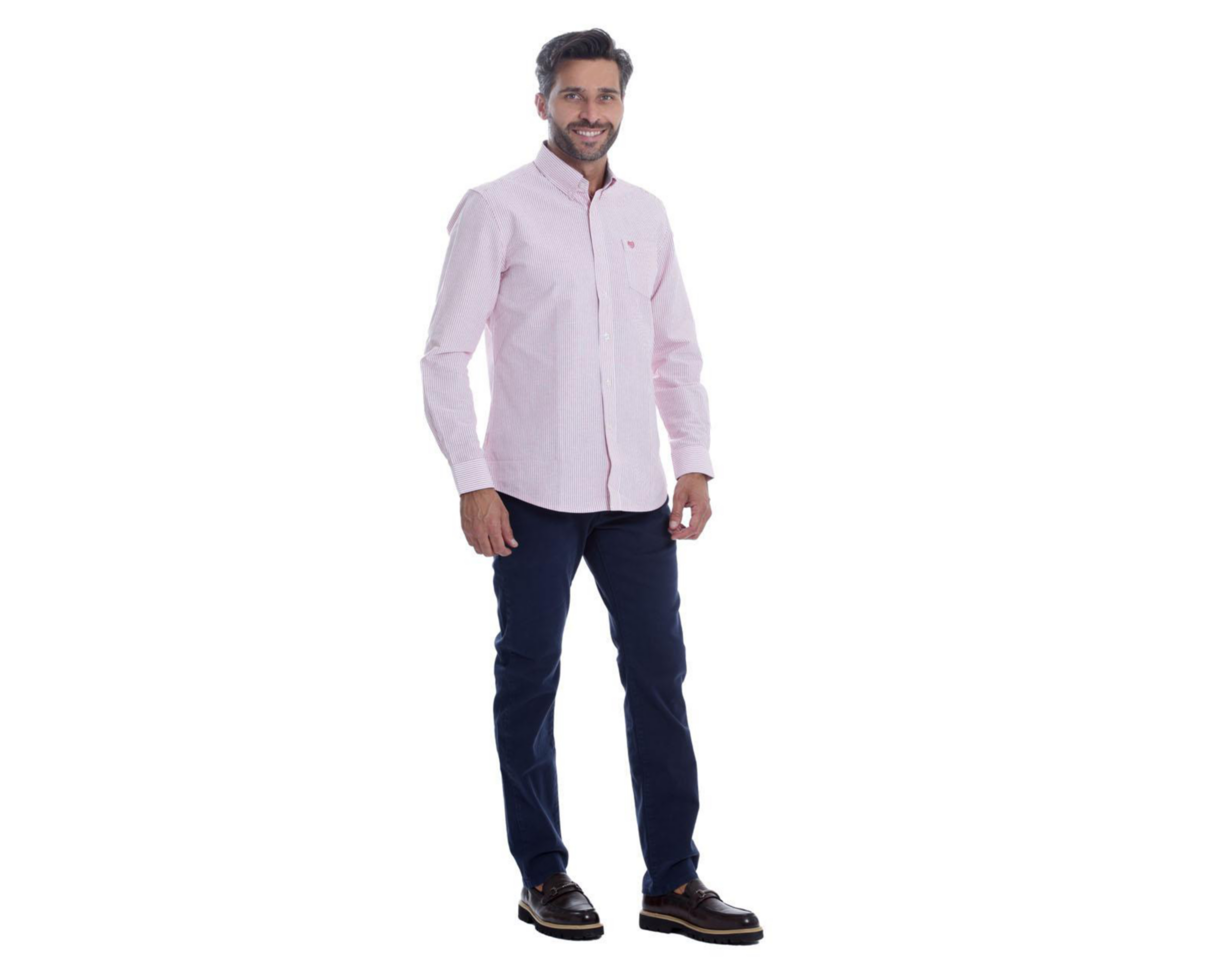 Foto 5 | Camisa Casual Chaps Slim Fit a Rayas para Hombre