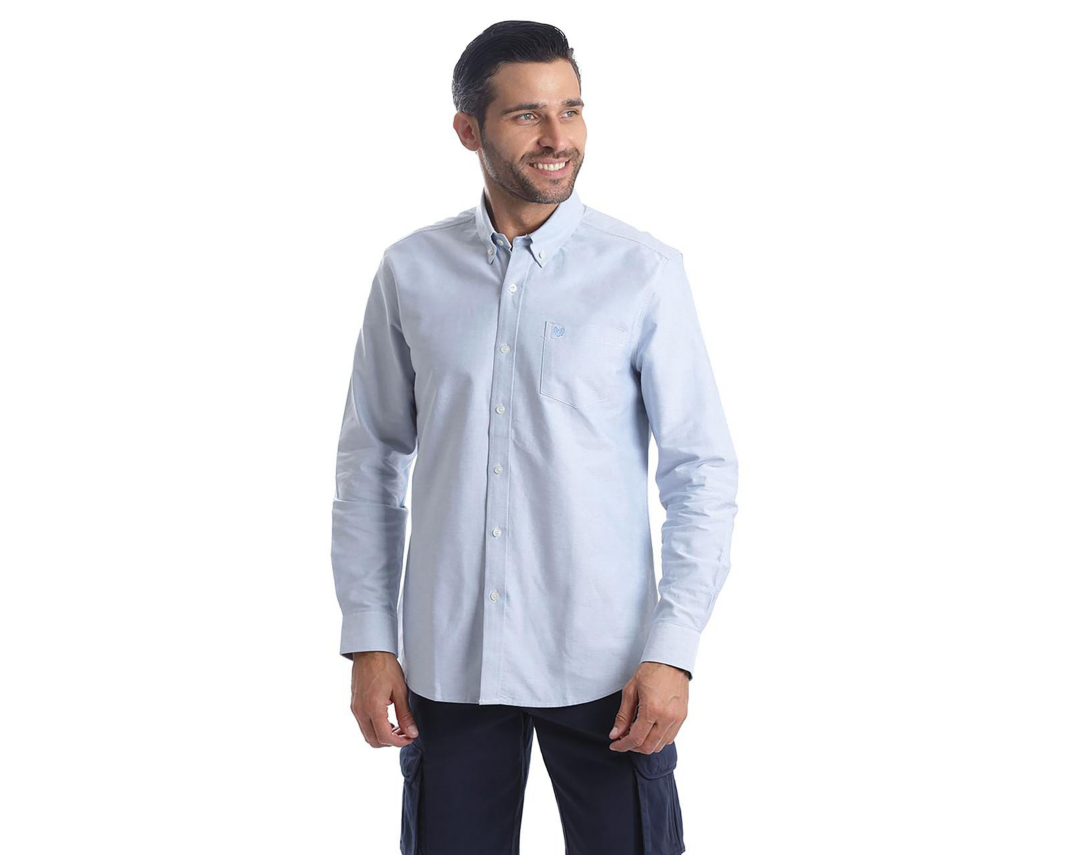 Foto 2 pulgar | Camisa Casual de Algodón Chaps Slim Fit para Hombre