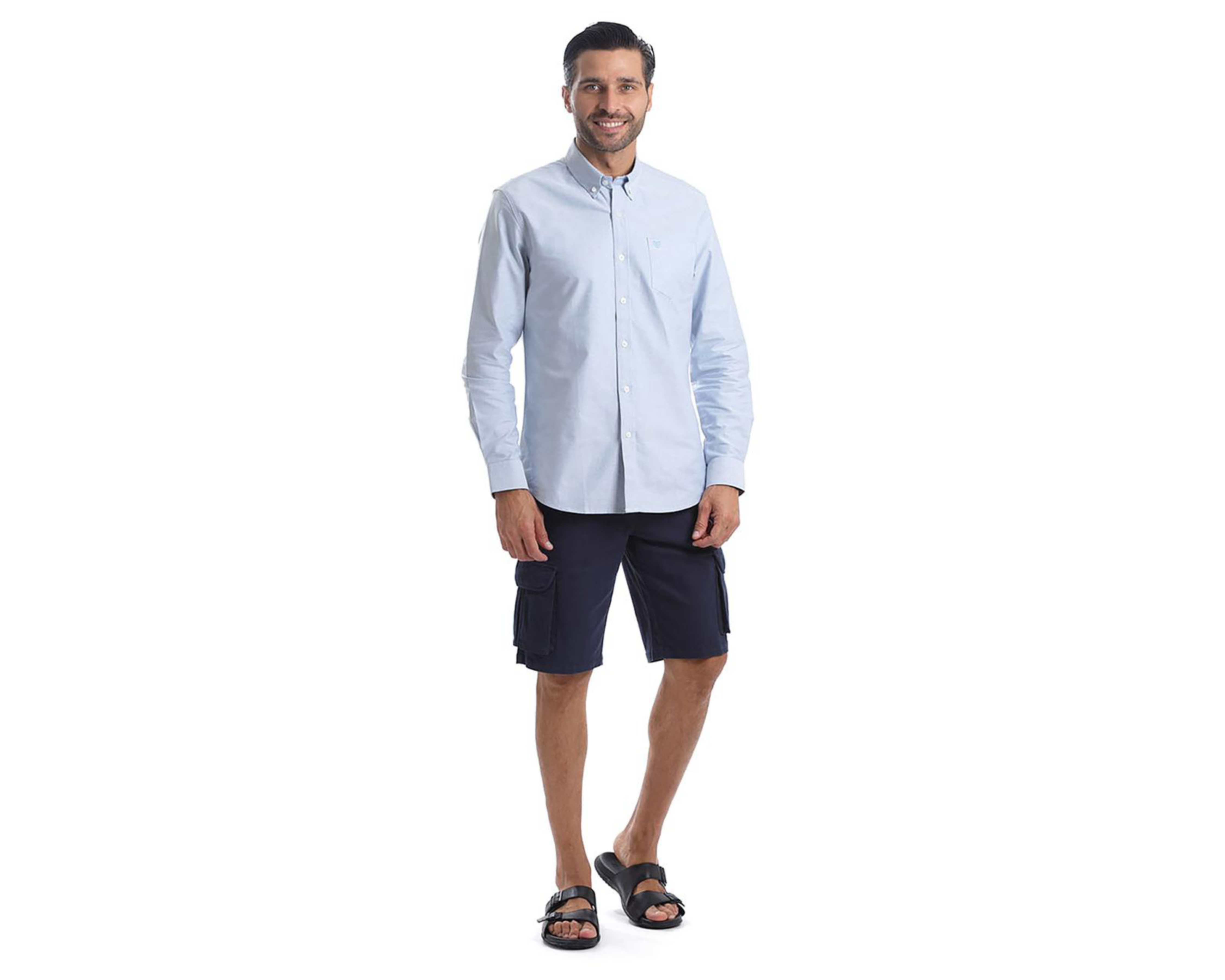 Foto 6 pulgar | Camisa Casual de Algodón Chaps Slim Fit para Hombre