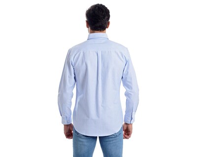 Foto 3 | Camisa Casual de Algodón Chaps Slim Fit a Rayas para Hombre