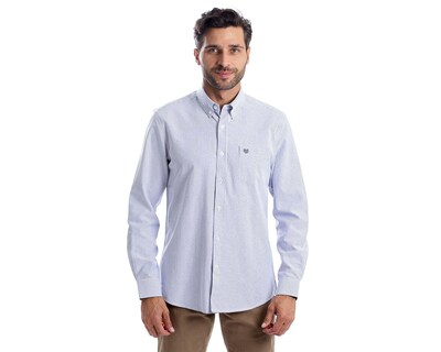Foto 1 | Camisa Casual Chaps Slim Fit a Rayas para Hombre