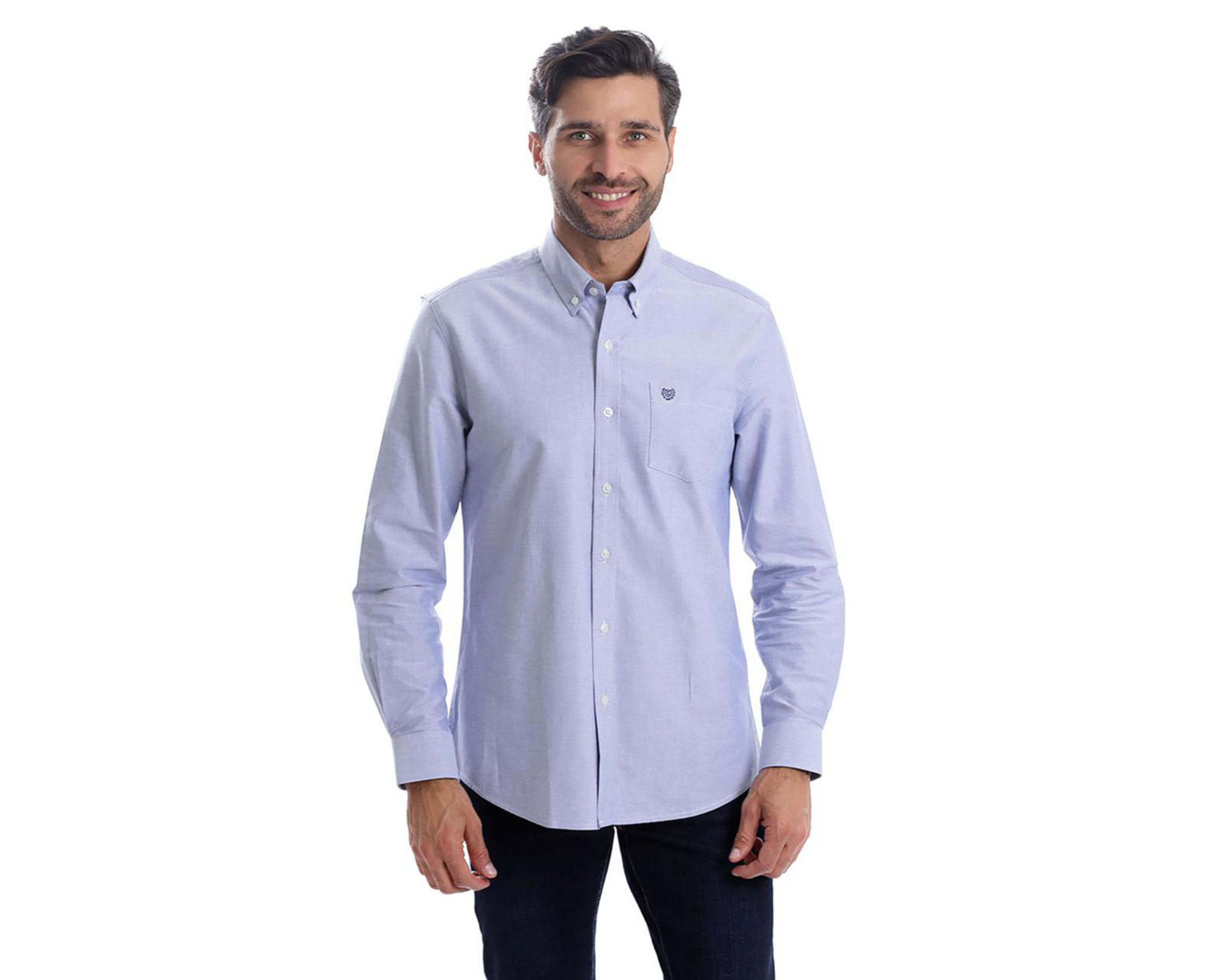 Foto 2 pulgar | Camisa Casual de Algodón Chaps Slim Fit para Hombre