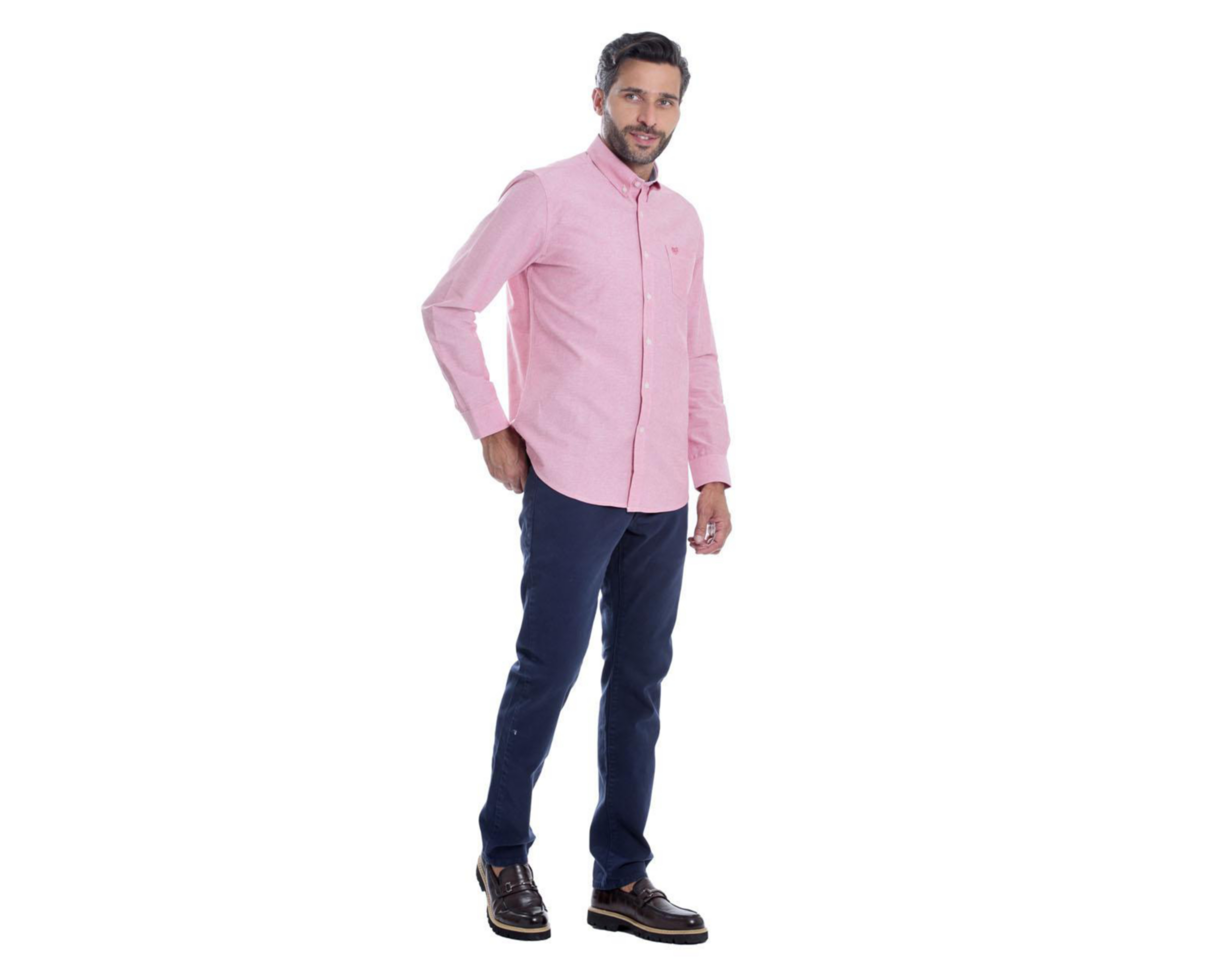 Foto 6 pulgar | Camisa Casual de Algodón Chaps Slim Fit para Hombre
