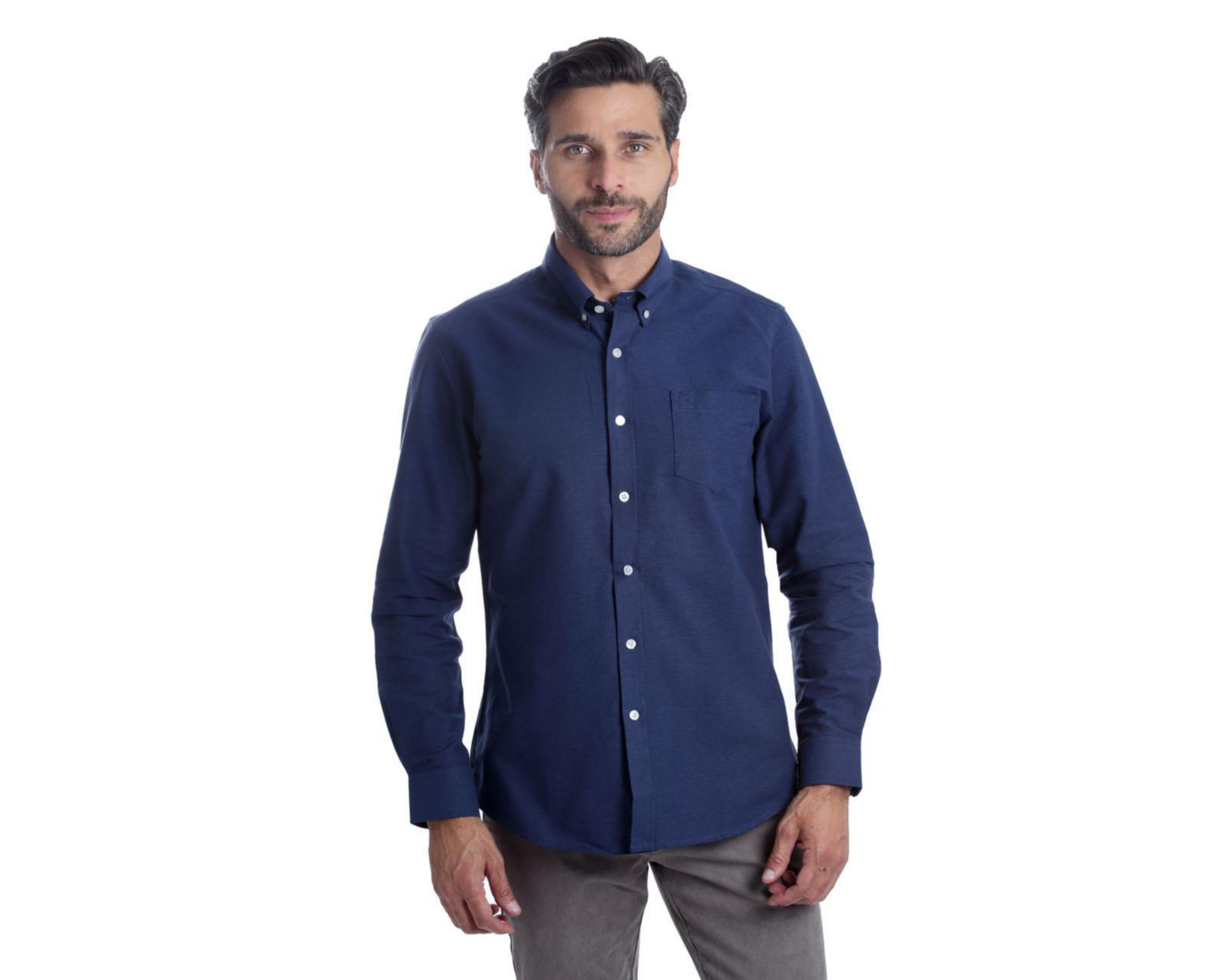 Camisa Casual de Algodón Chaps Slim Fit para Hombre $999