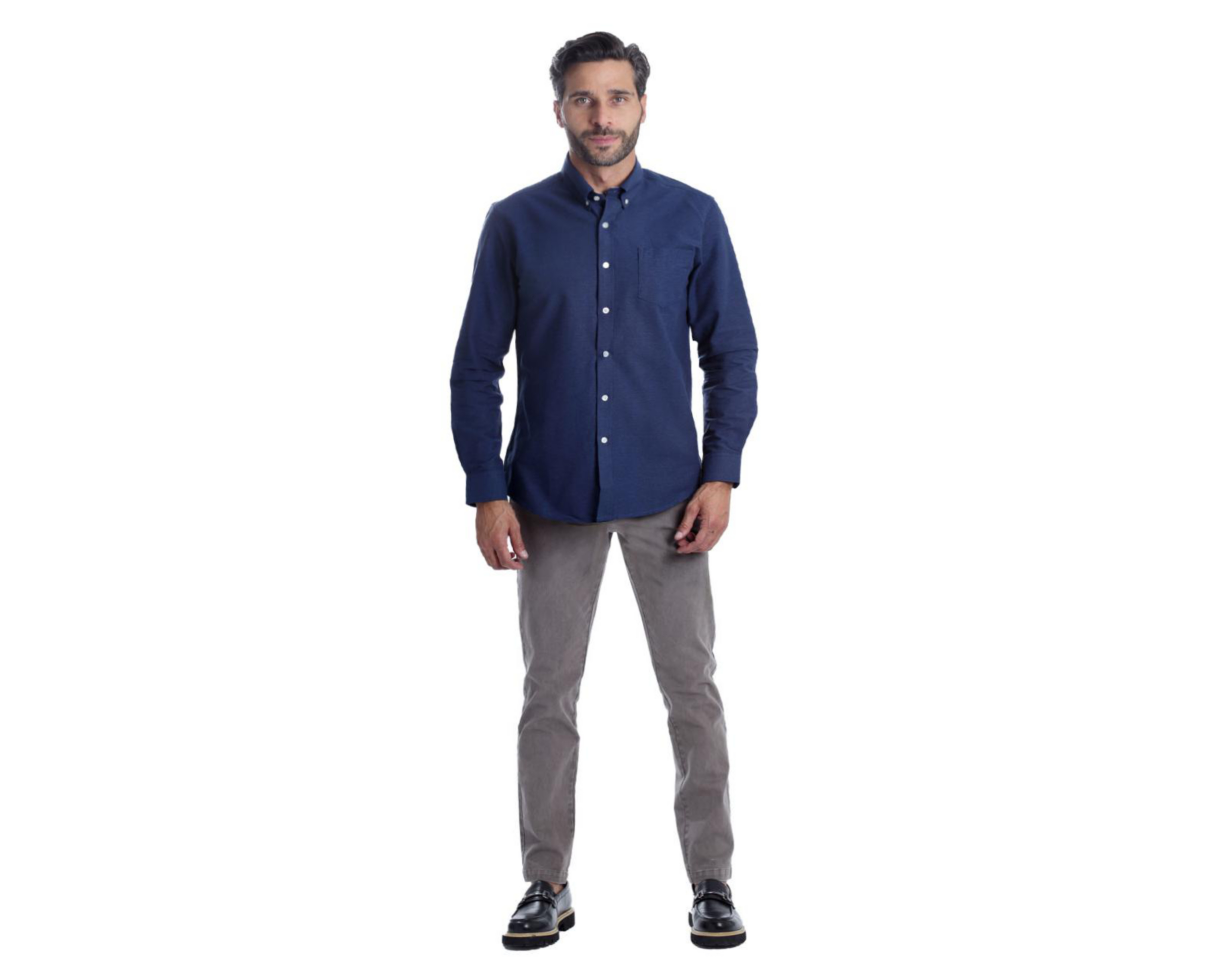 Foto 6 pulgar | Camisa Casual de Algodón Chaps Slim Fit para Hombre