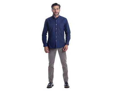 Foto 5 | Camisa Casual de Algodón Chaps Slim Fit para Hombre