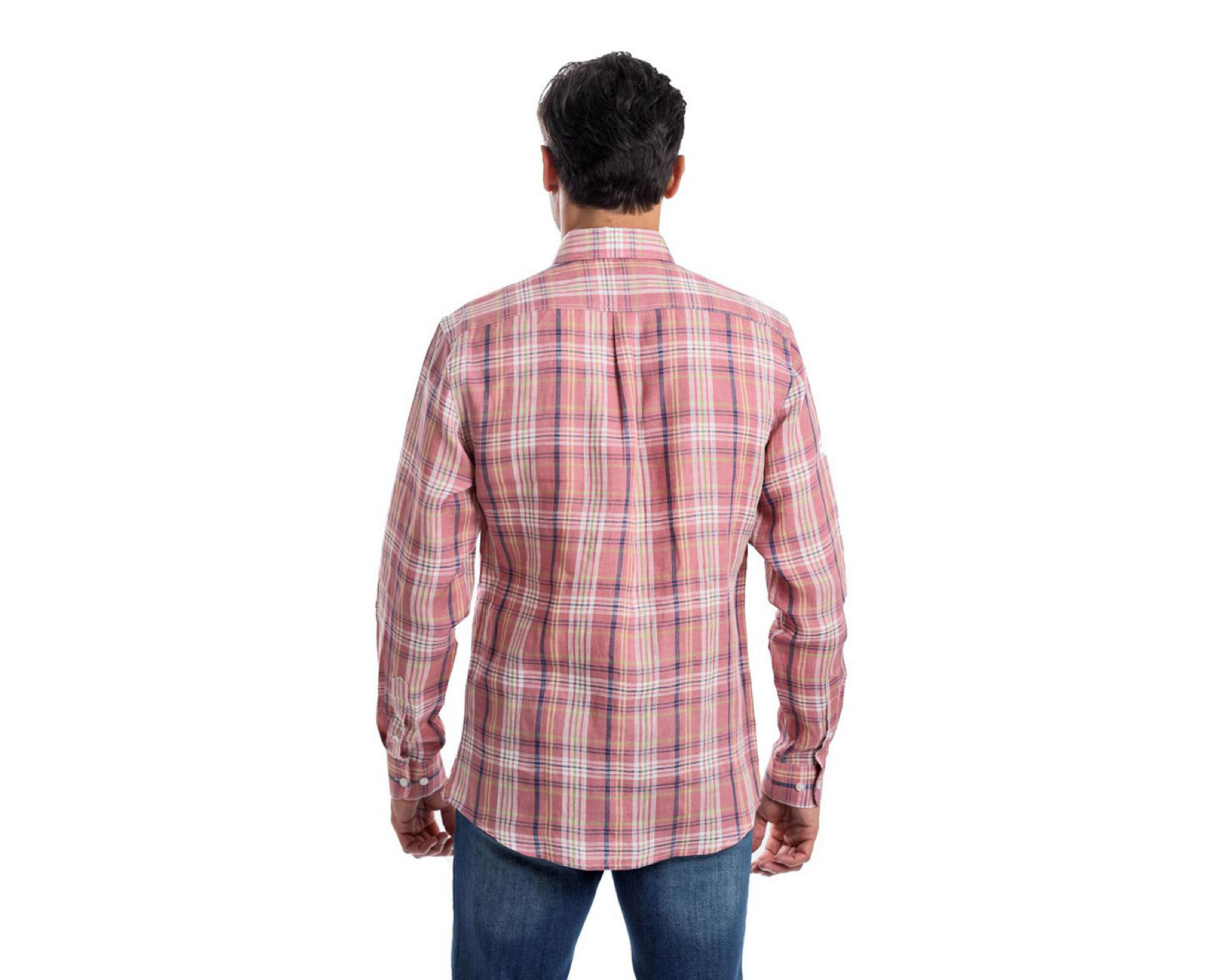 Foto 4 pulgar | Camisa Casual de Algodón Chaps Slim Fit a Cuadros para Hombre
