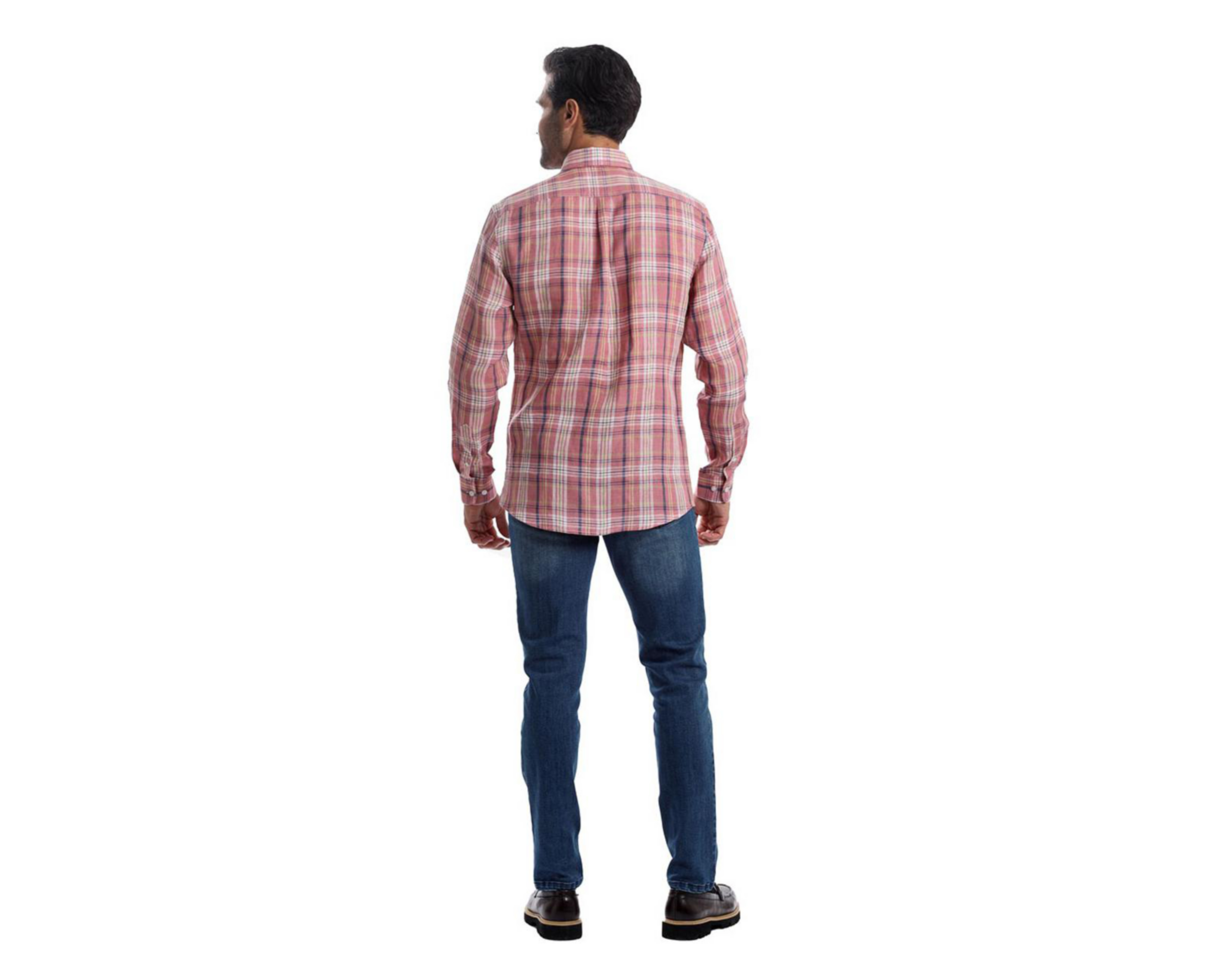 Foto 6 pulgar | Camisa Casual de Algodón Chaps Slim Fit a Cuadros para Hombre