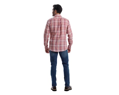 Foto 5 | Camisa Casual de Algodón Chaps Slim Fit a Cuadros para Hombre