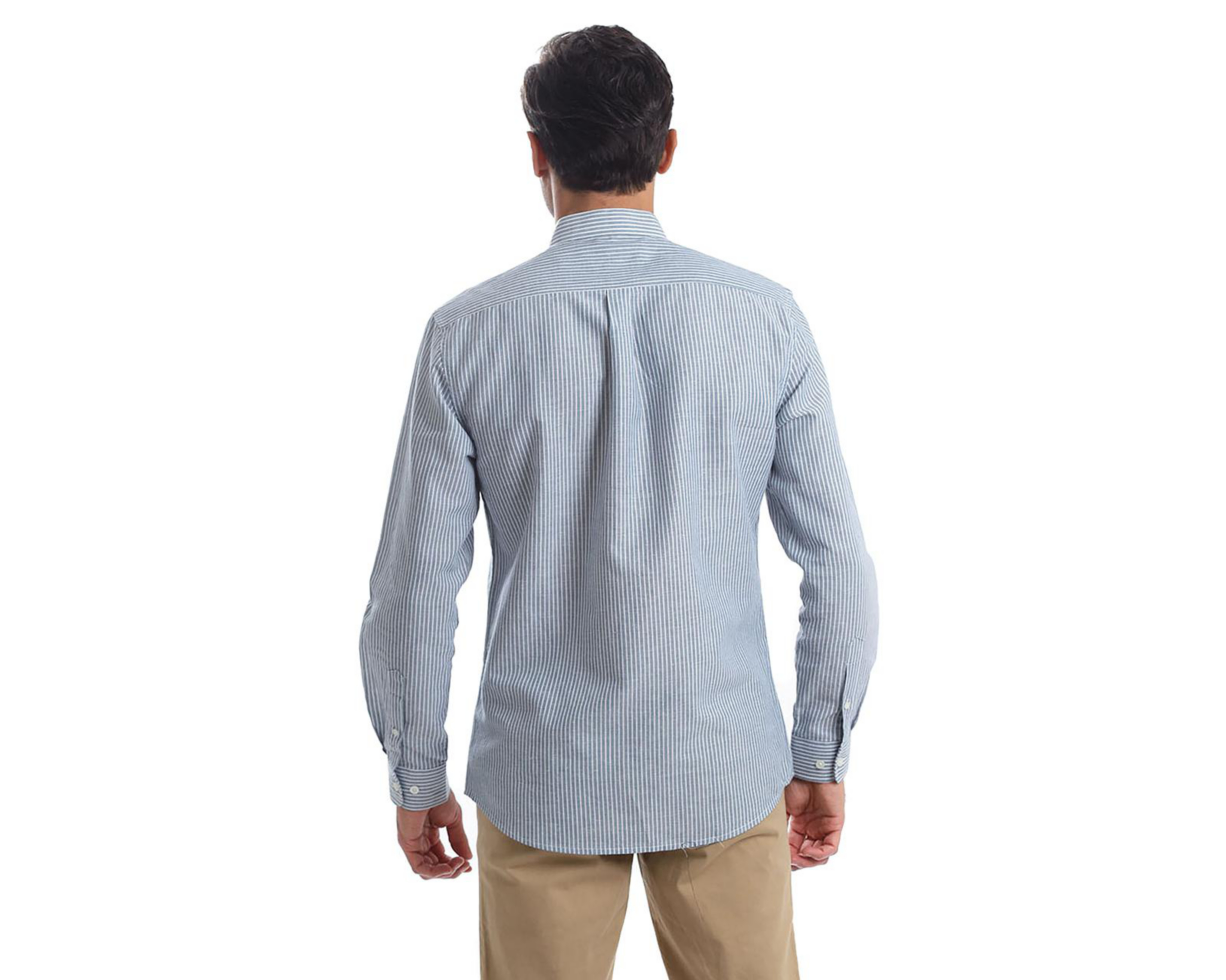 Foto 3 | Camisa Casual de Algodón Chaps Slim Fit a Rayas para Hombre