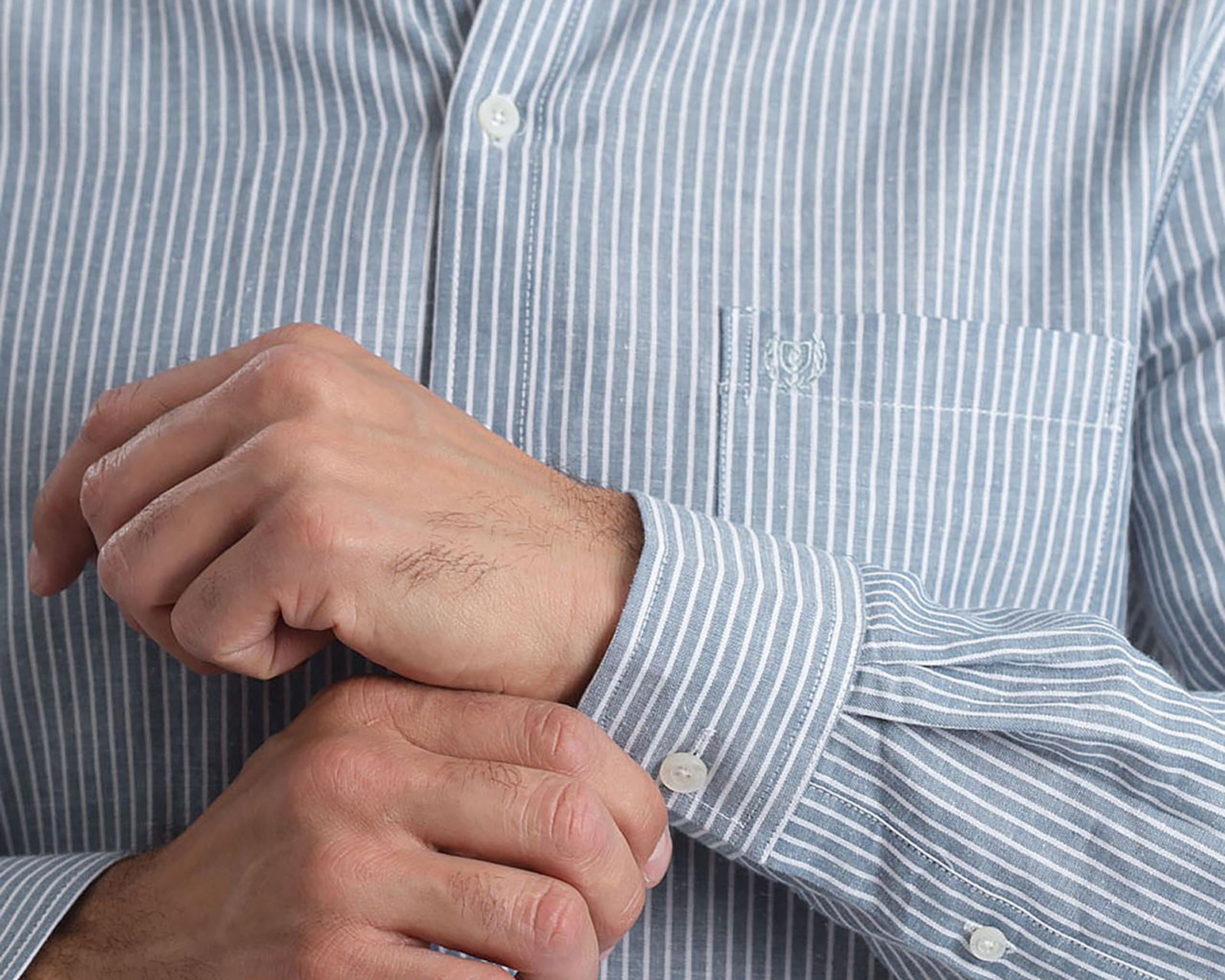 Foto 5 pulgar | Camisa Casual de Algodón Chaps Slim Fit a Rayas para Hombre