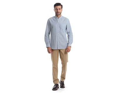 Foto 5 | Camisa Casual de Algodón Chaps Slim Fit a Rayas para Hombre